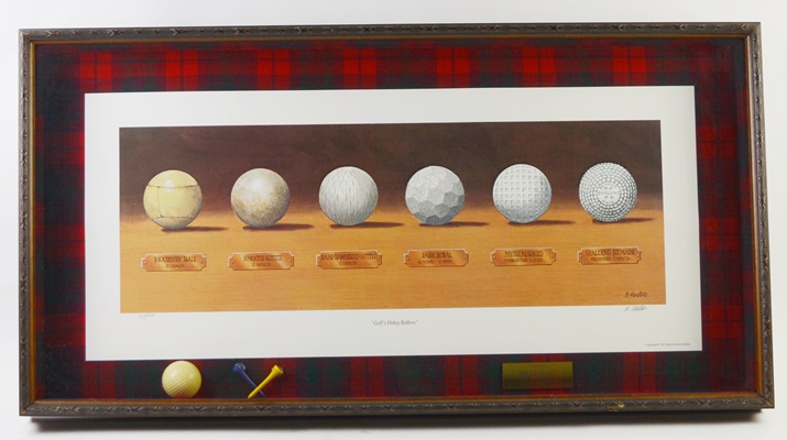Offset Lithograph "Golfs Holey Rollers" Signed by Barry Horton