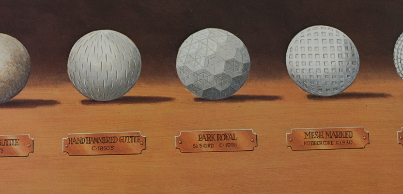 Offset Lithograph "Golfs Holey Rollers" Signed by Barry Horton