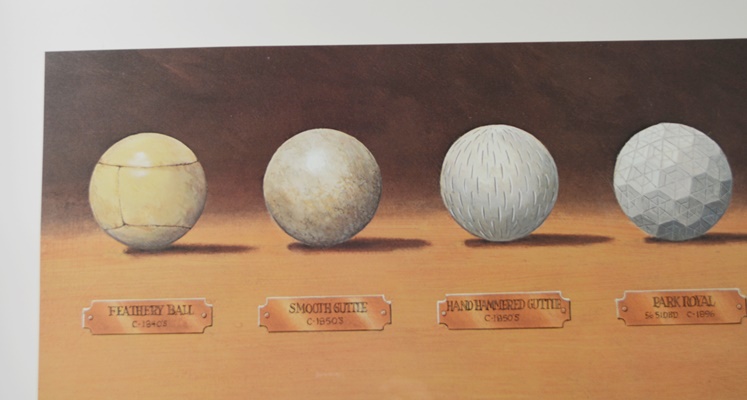 Offset Lithograph "Golfs Holey Rollers" Signed by Barry Horton