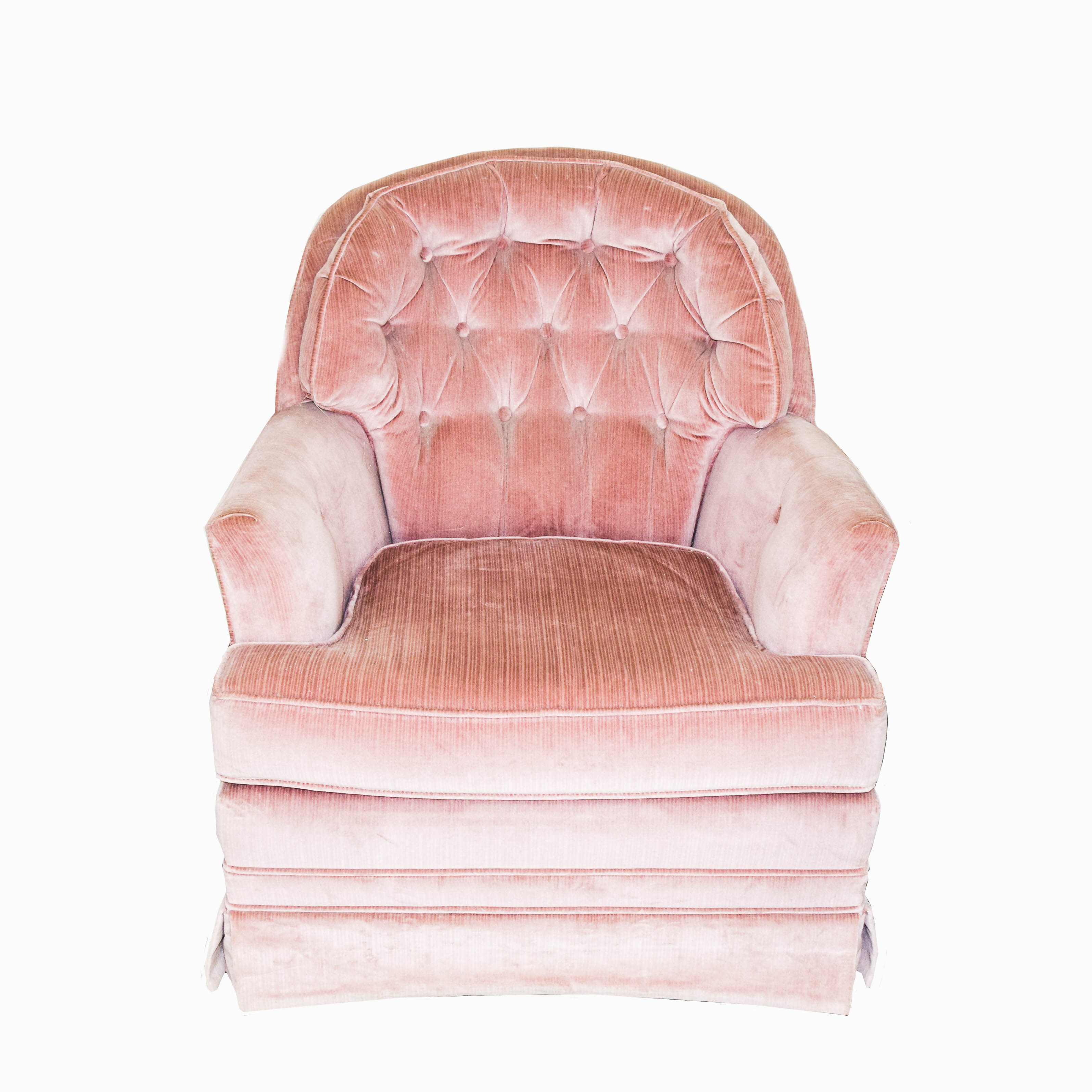 Vintage Lavender Velvet Swivel Armchair by RB Furniture
