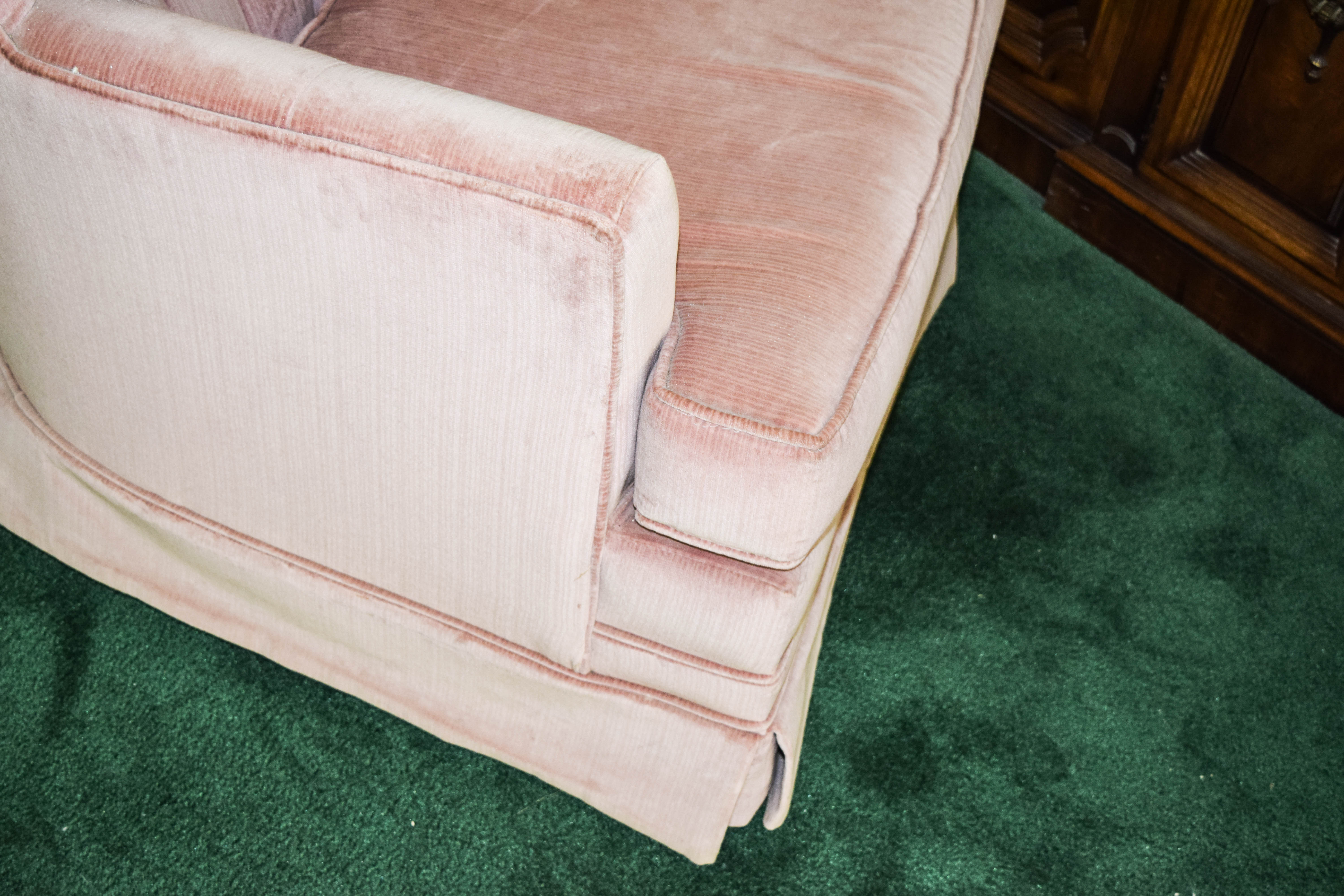 Vintage Lavender Velvet Swivel Armchair by RB Furniture