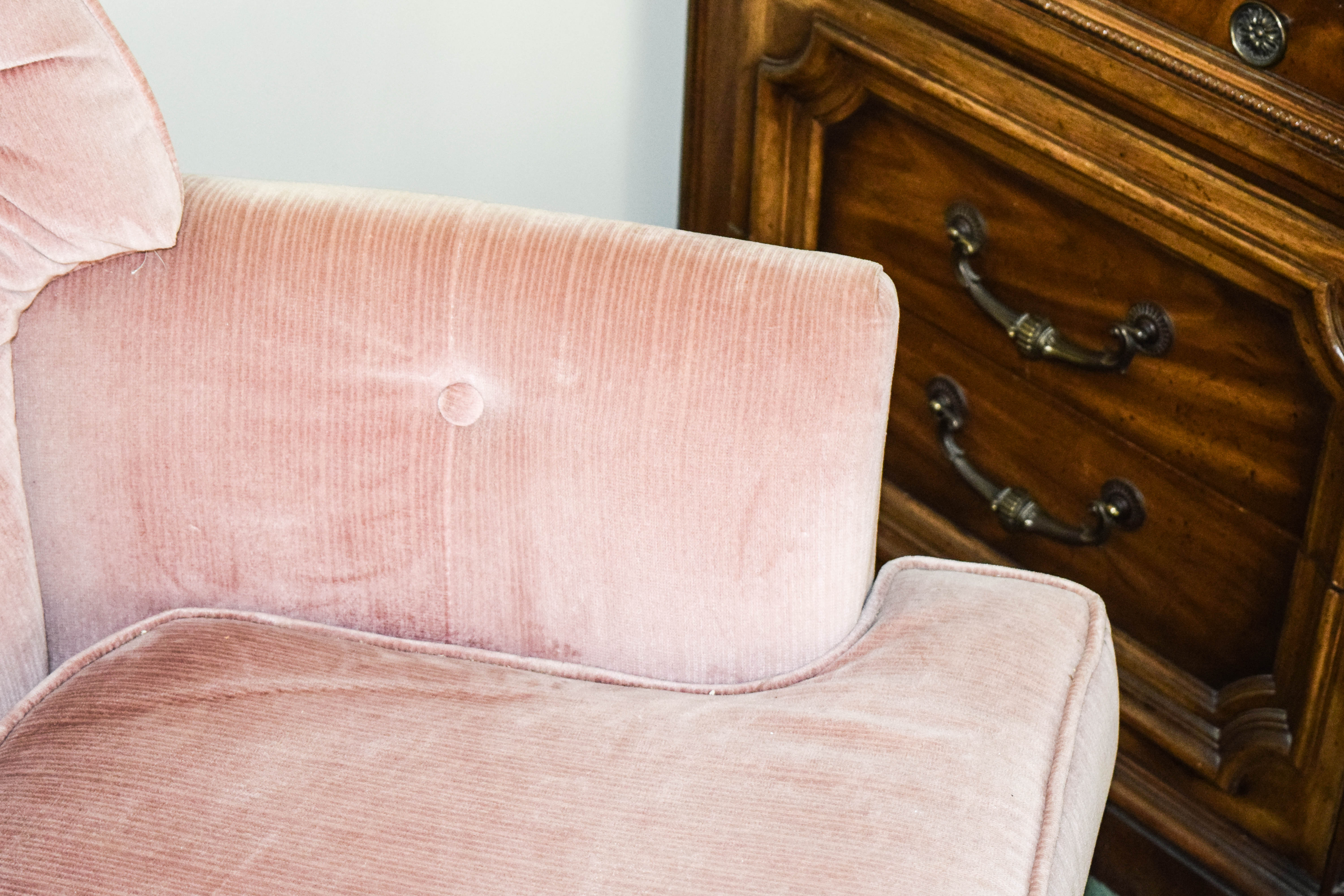 Vintage Lavender Velvet Swivel Armchair by RB Furniture