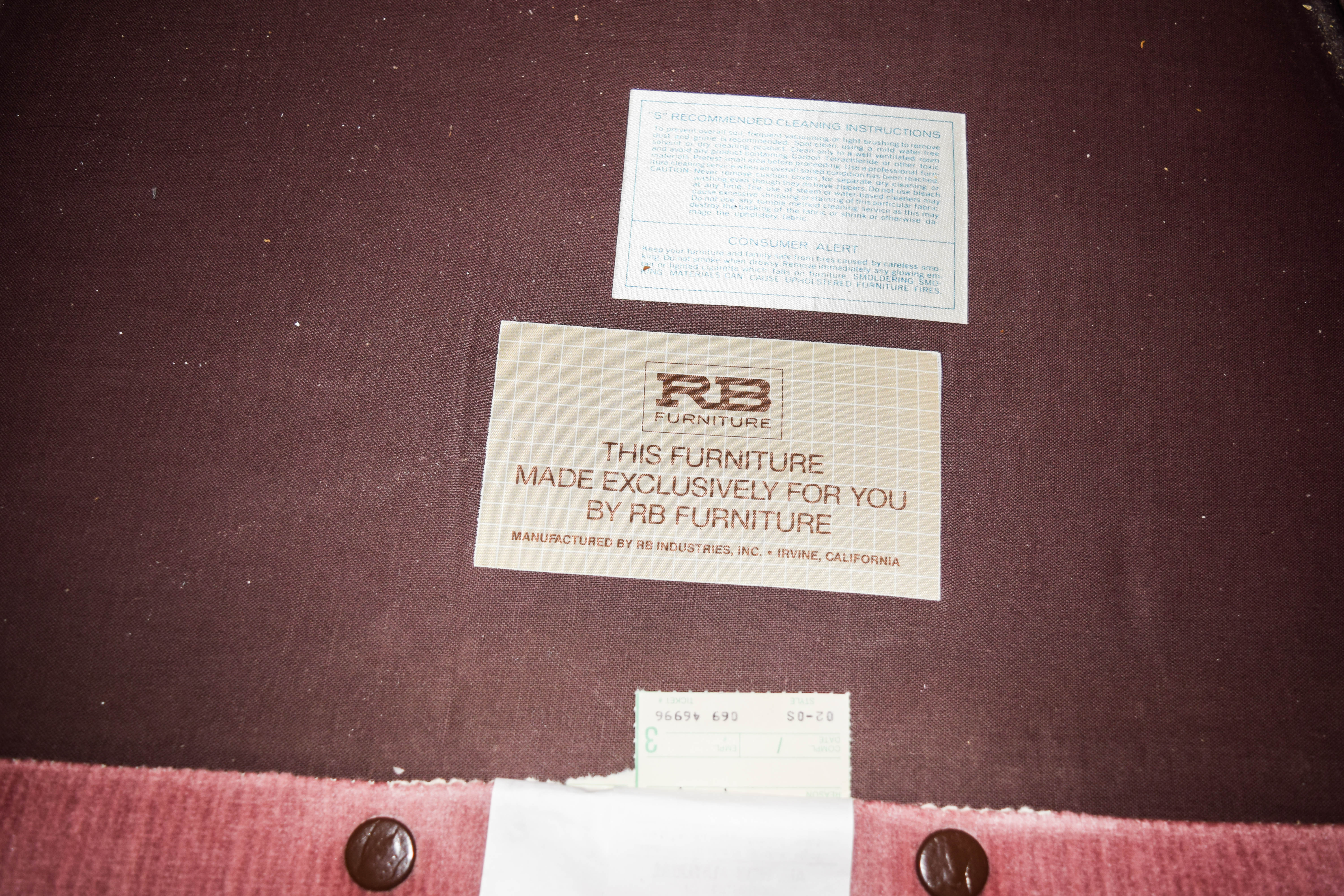 Vintage Lavender Velvet Swivel Armchair by RB Furniture