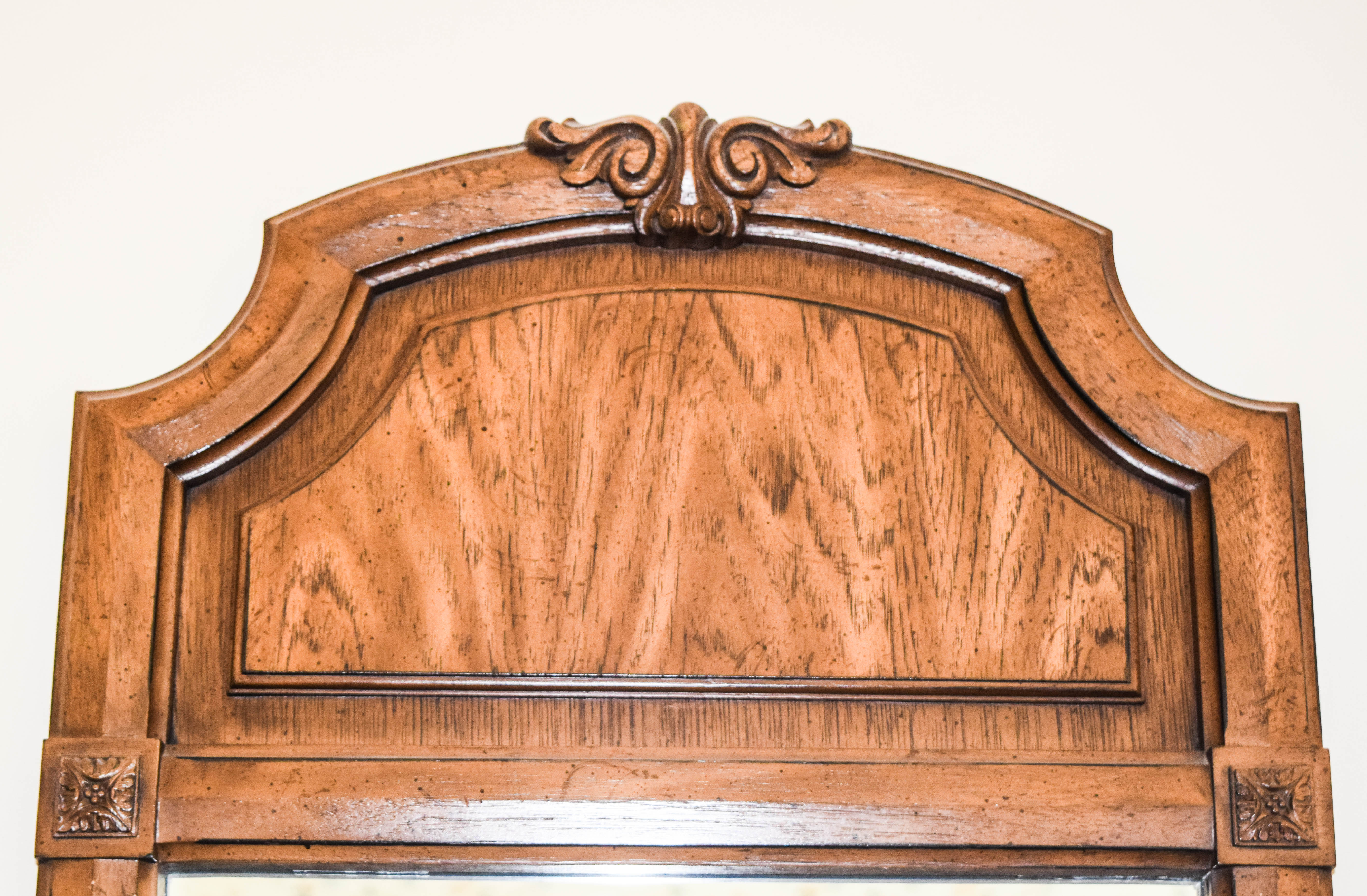 Pair of Vintage Biedermeier Style Mahogany Wall Mirrors