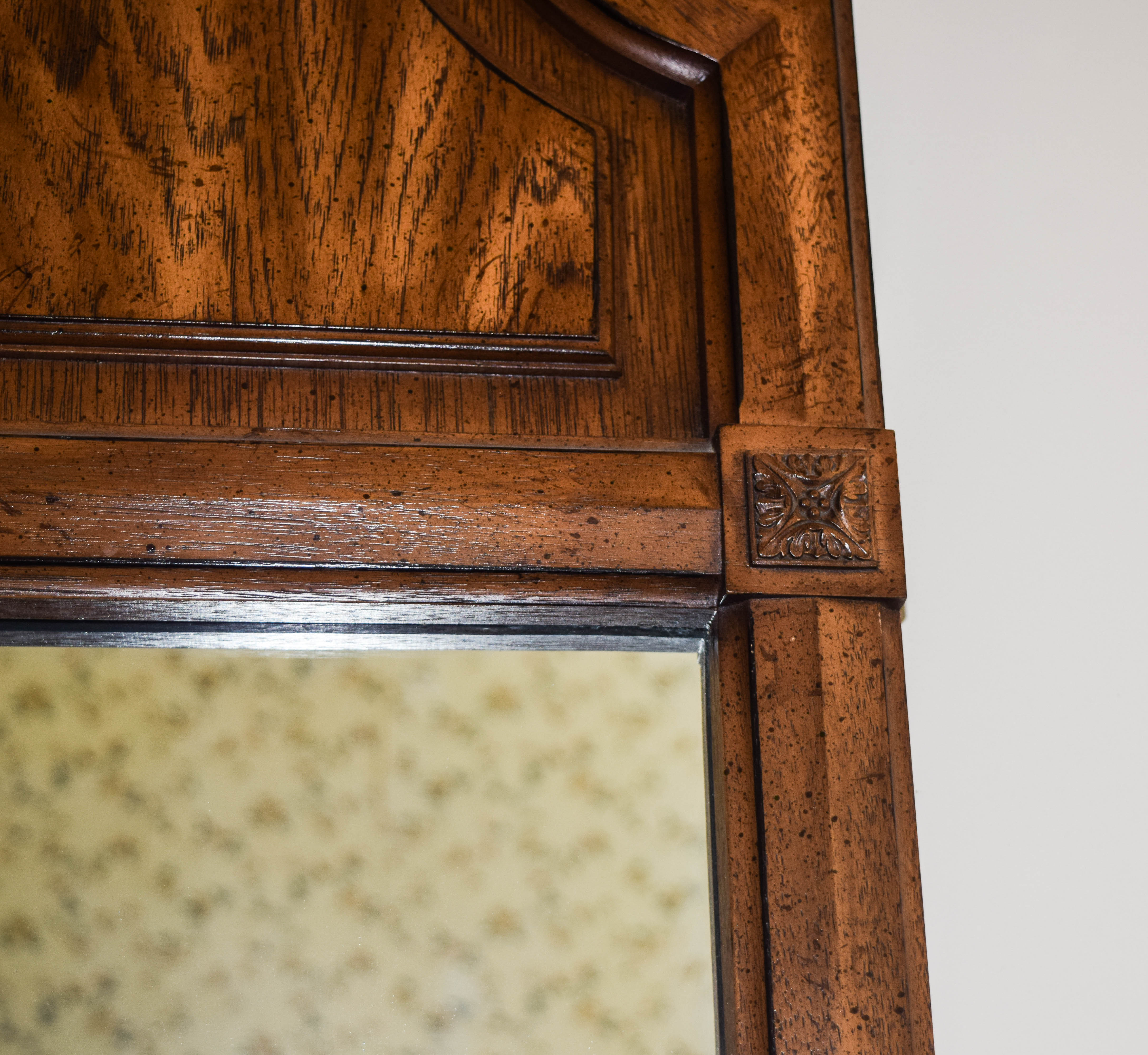 Pair of Vintage Biedermeier Style Mahogany Wall Mirrors