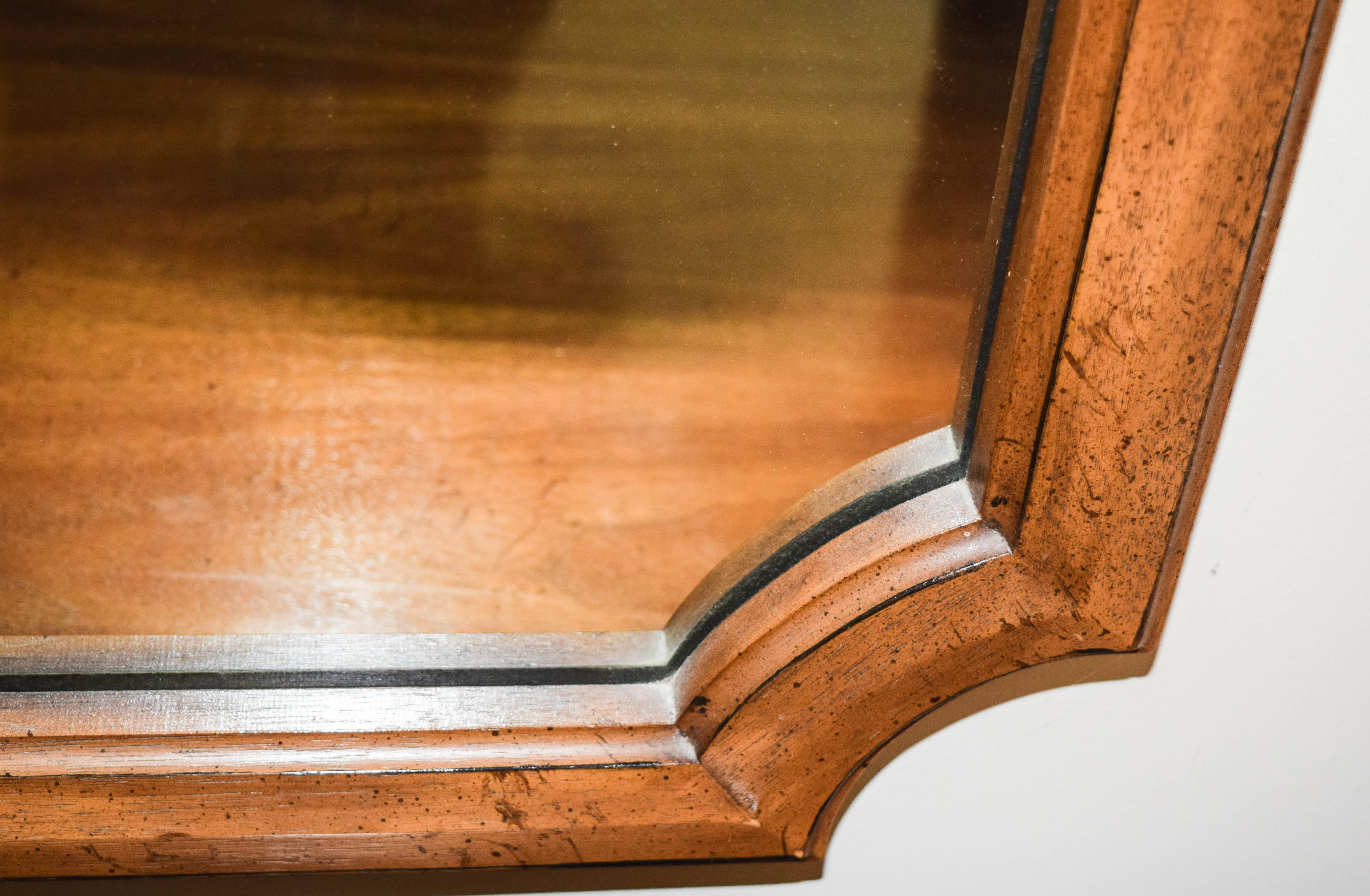 Pair of Vintage Biedermeier Style Mahogany Wall Mirrors