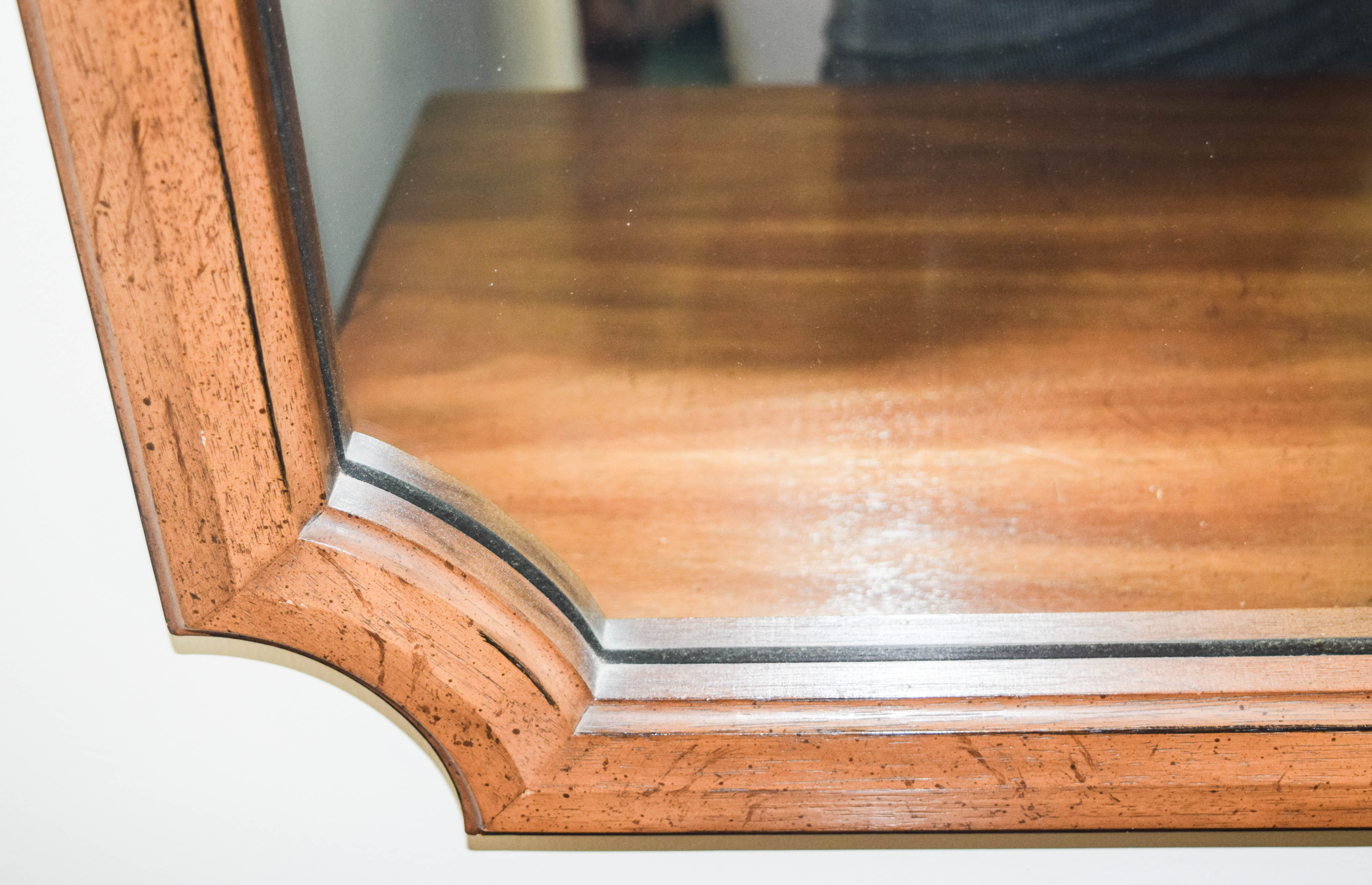 Pair of Vintage Biedermeier Style Mahogany Wall Mirrors