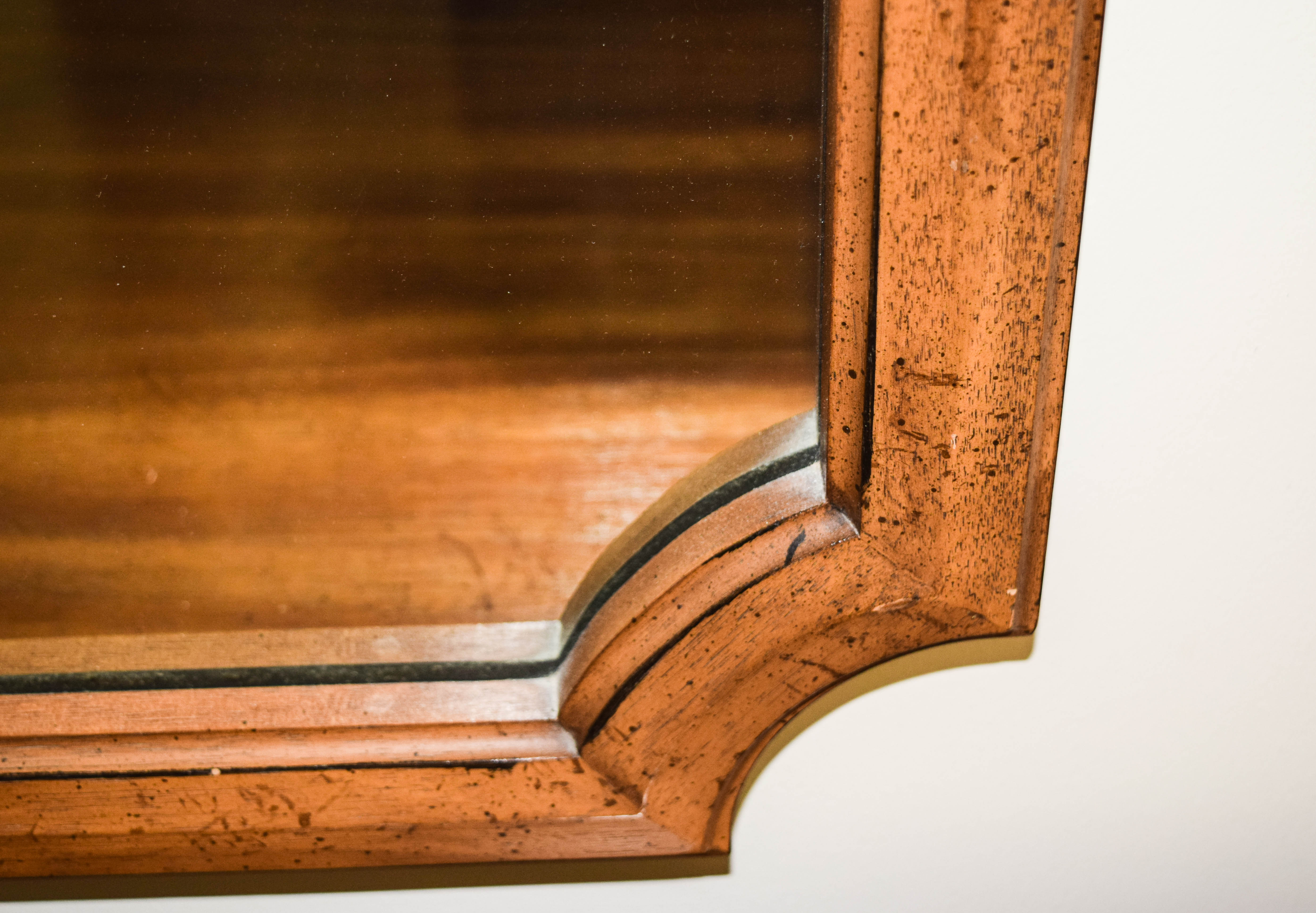 Pair of Vintage Biedermeier Style Mahogany Wall Mirrors