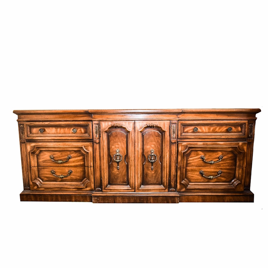 Vintage Wooden Breakfront Dresser by Basic Witz Furniture