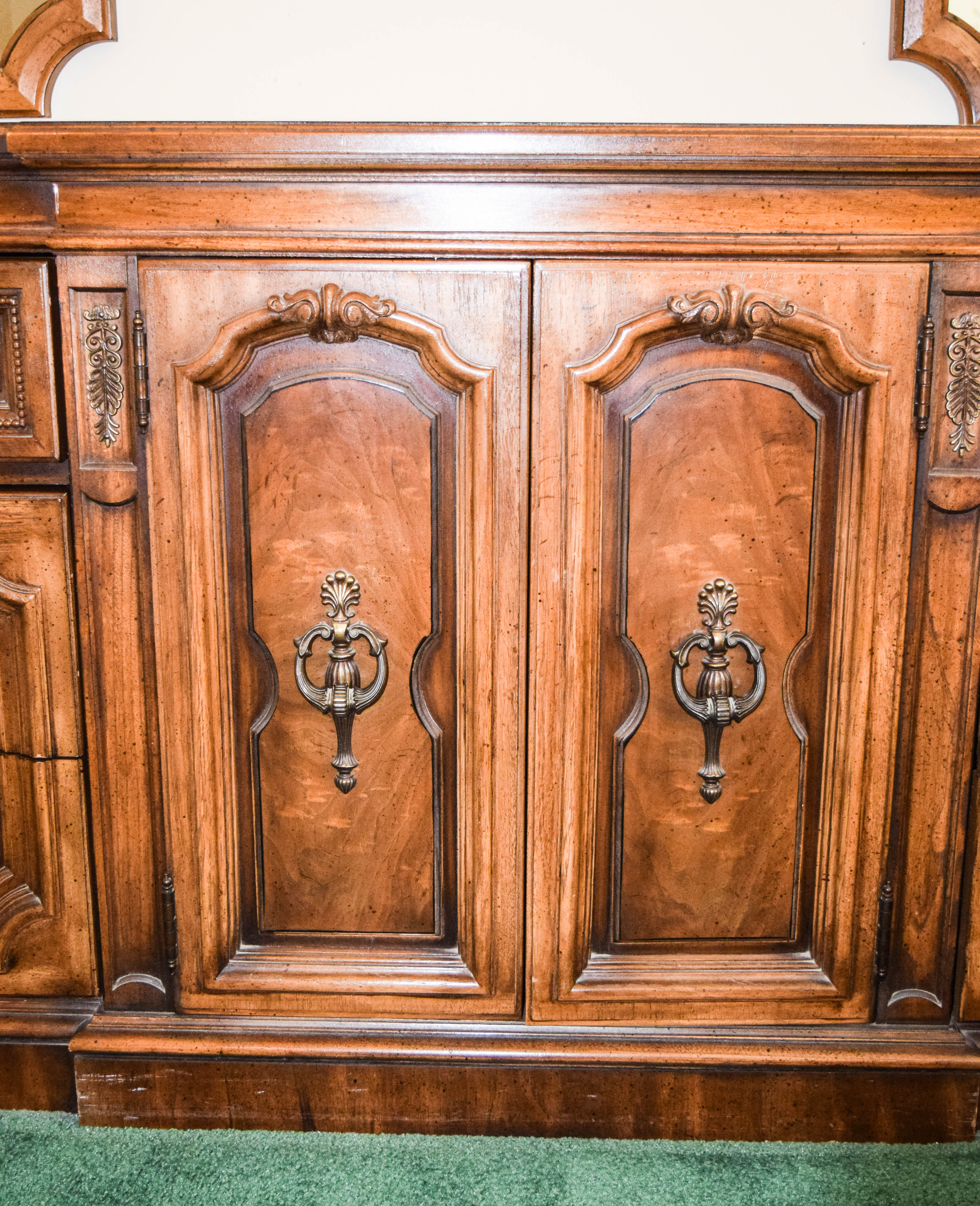 Vintage Wooden Breakfront Dresser by Basic Witz Furniture