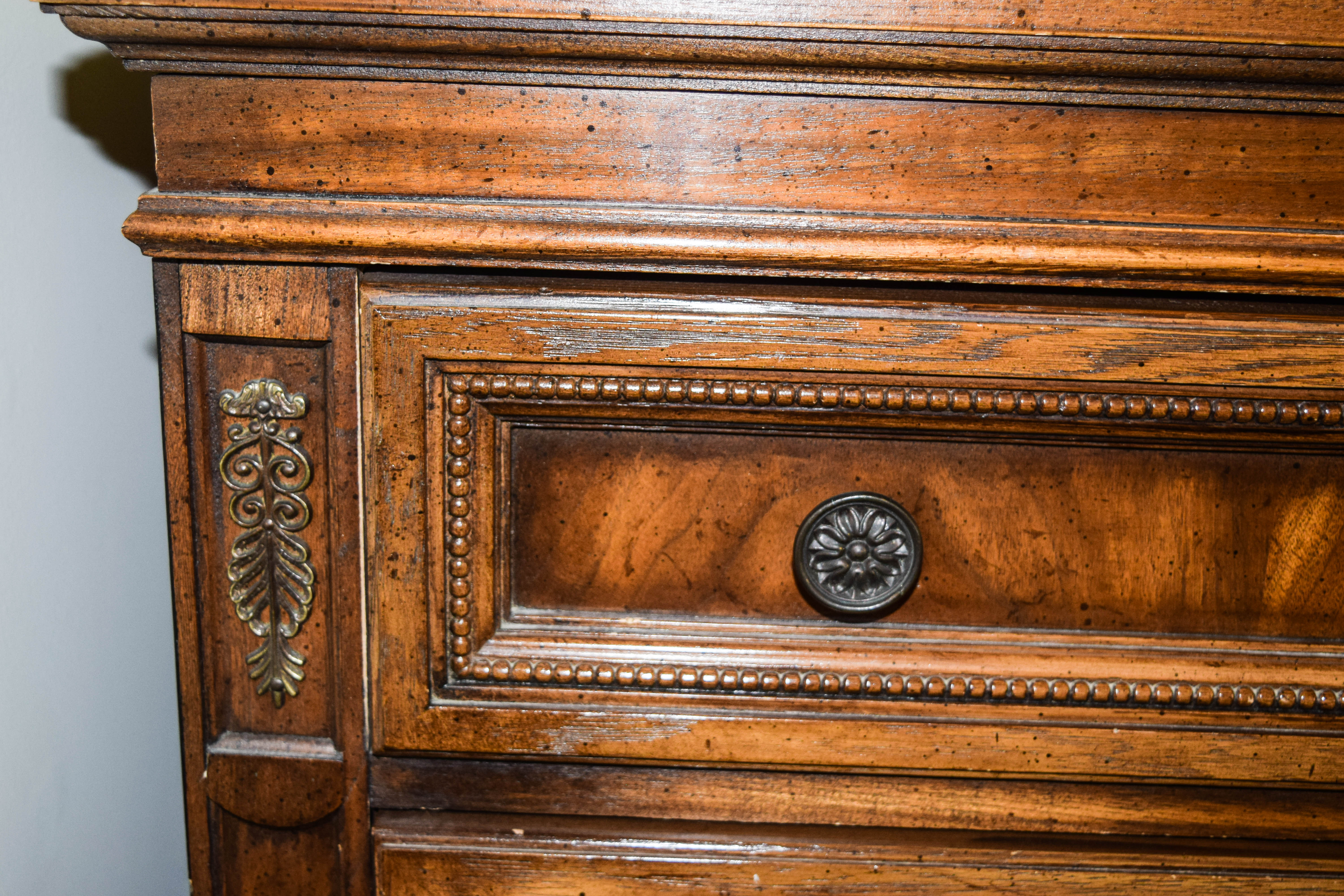 Vintage Wooden Breakfront Dresser by Basic Witz Furniture