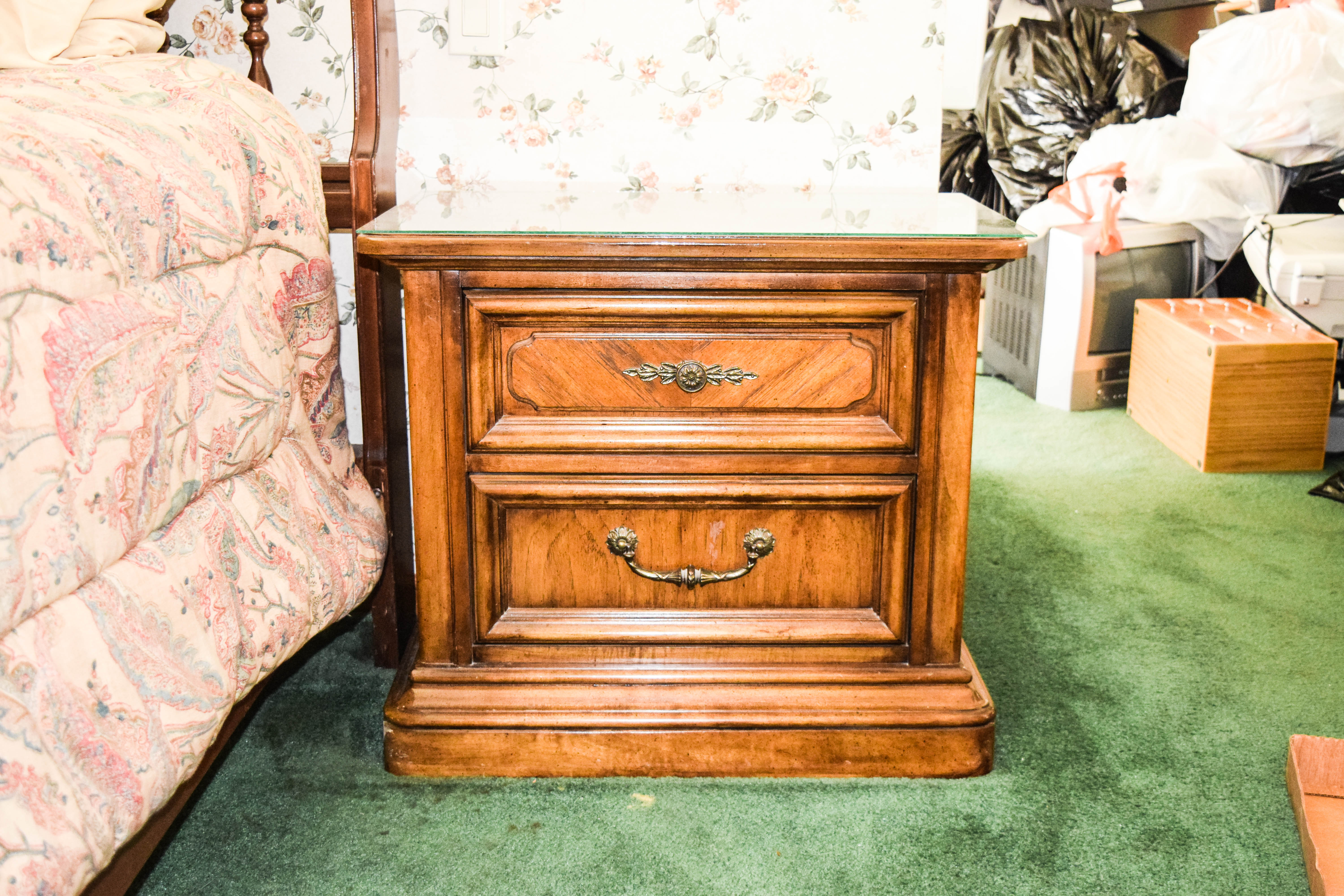 Vintage Wooden Nightstand