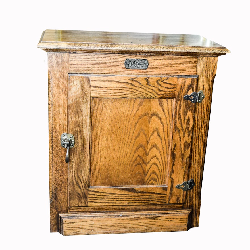 Oak Veneer Cabinet End Table by The Barn Furniture