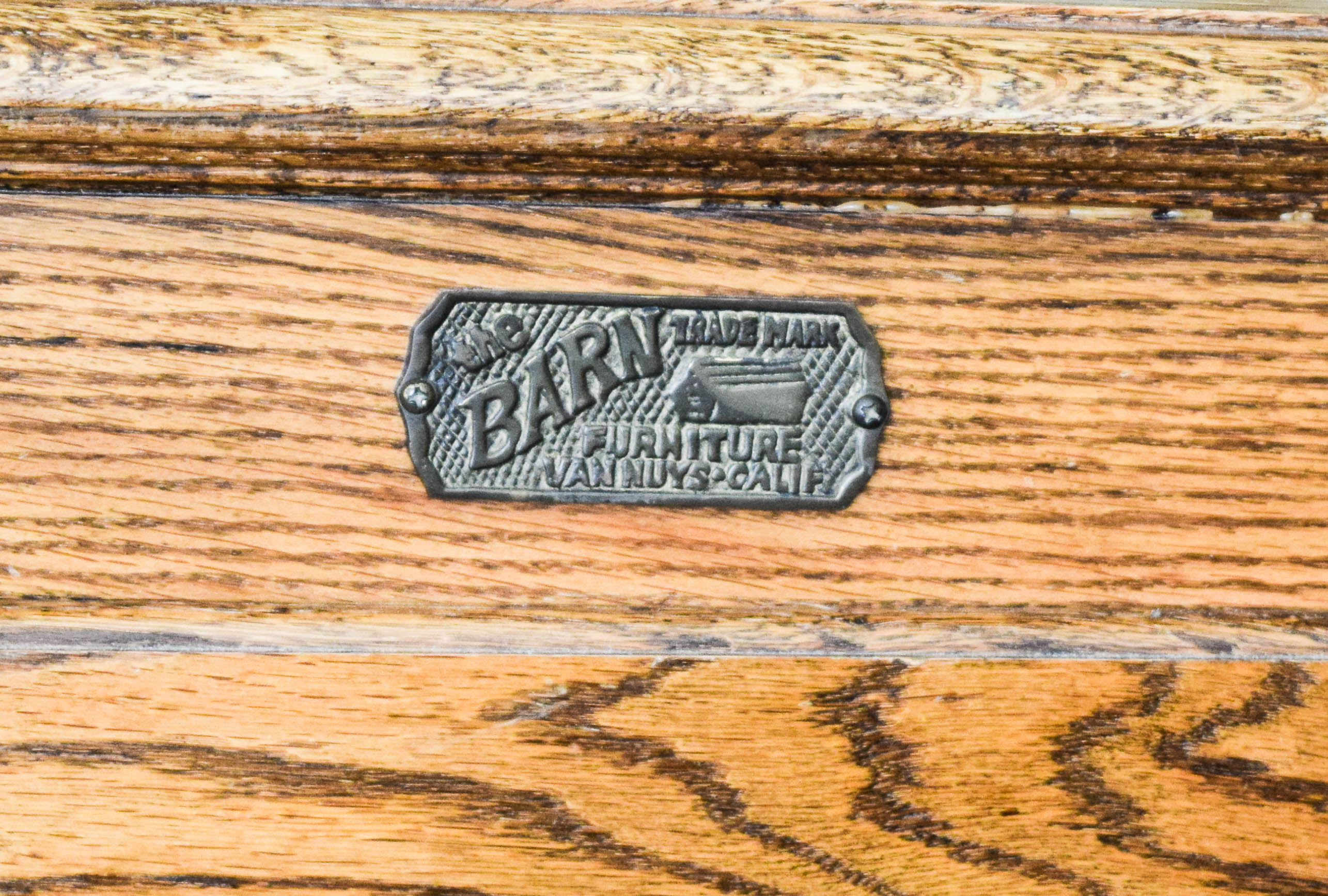 Oak Veneer Cabinet End Table by The Barn Furniture