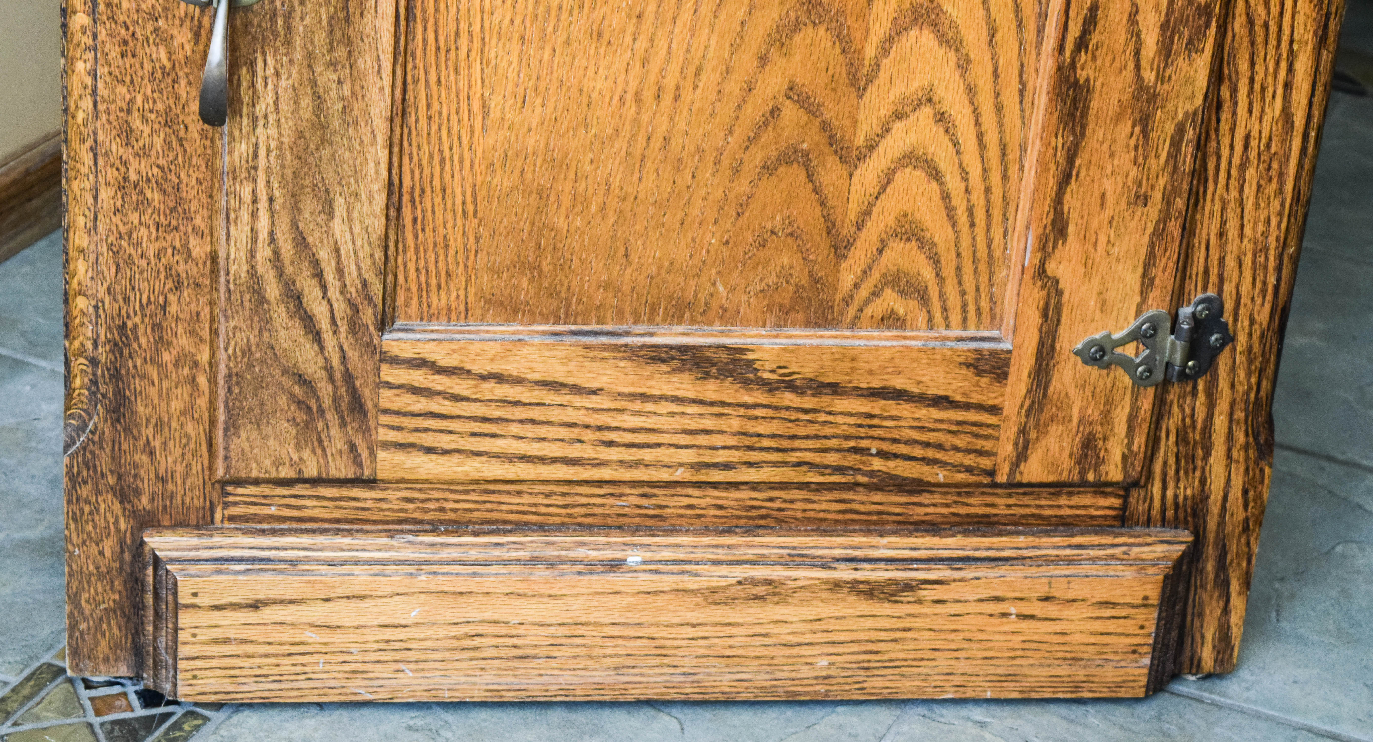 Oak Veneer Cabinet End Table by The Barn Furniture