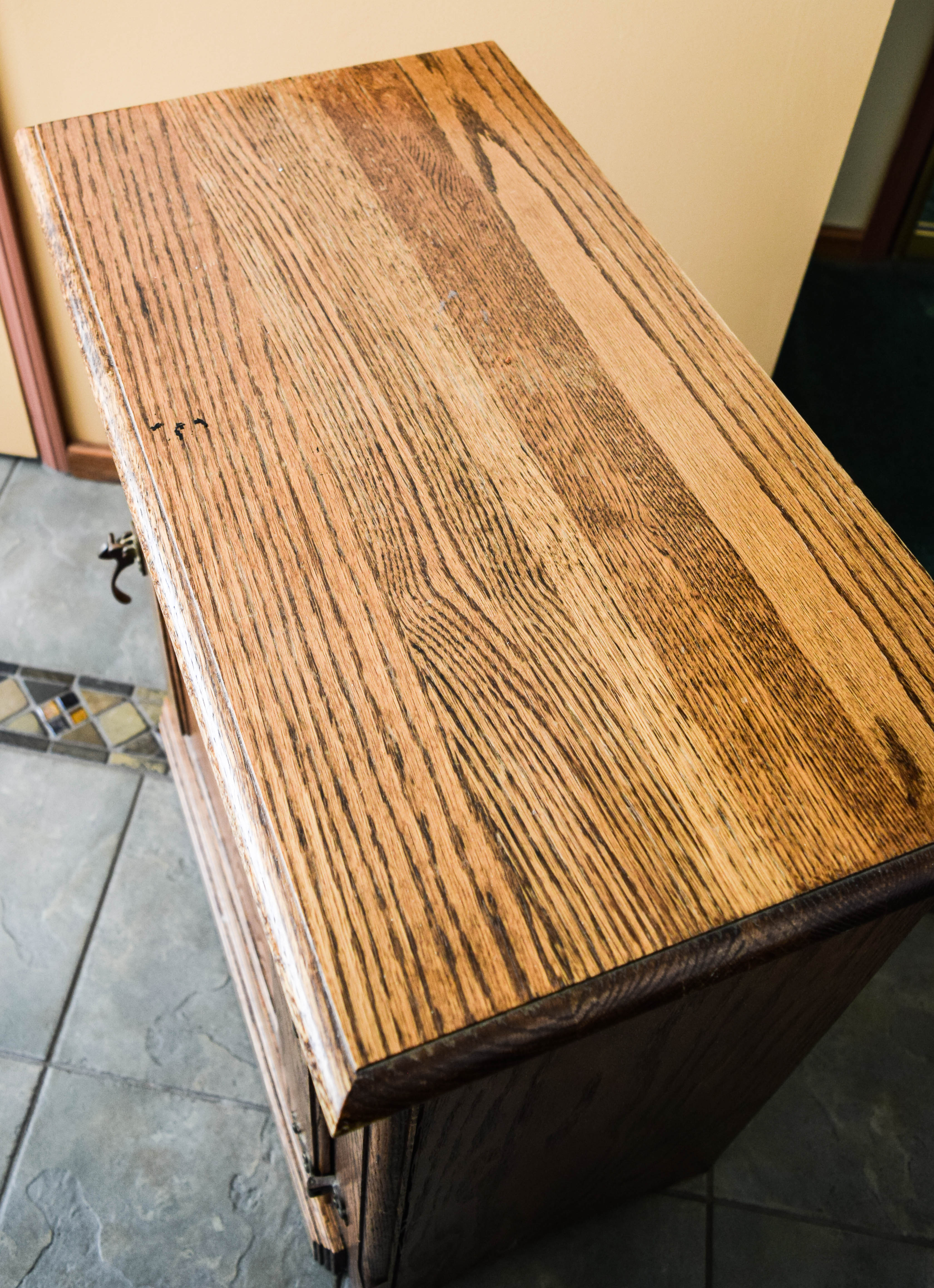 Oak Veneer Cabinet End Table by The Barn Furniture