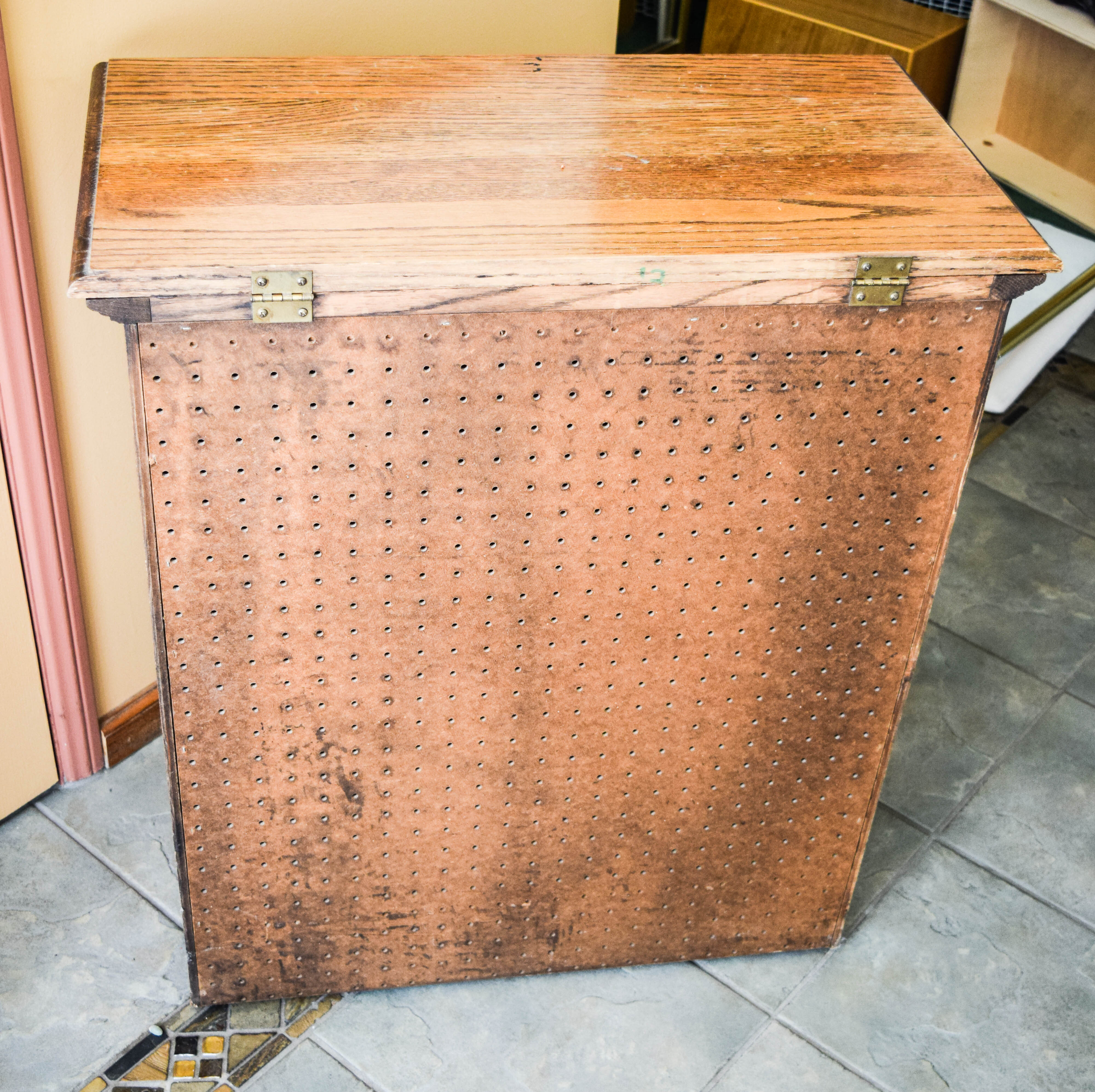 Oak Veneer Cabinet End Table by The Barn Furniture