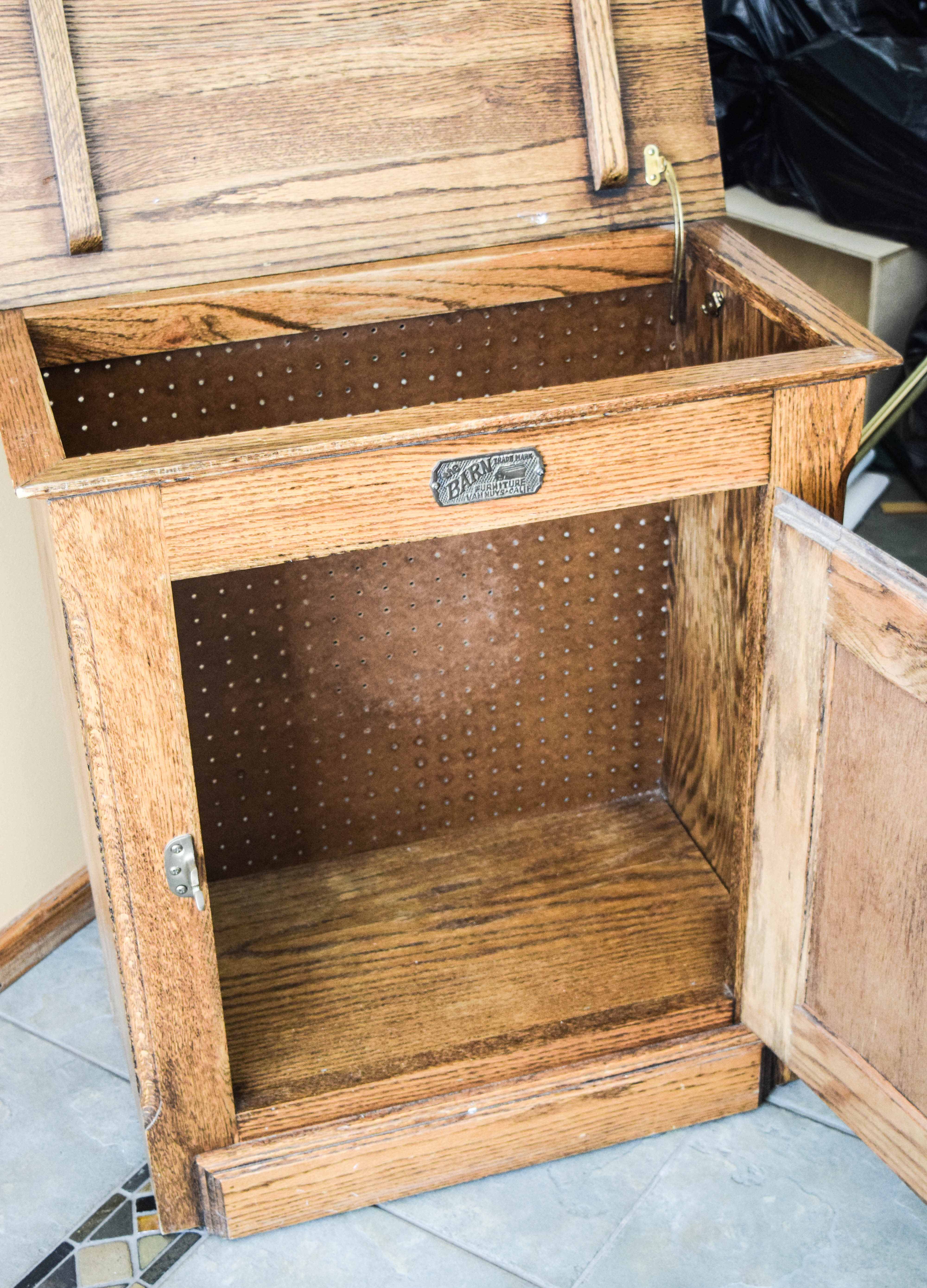 Oak Veneer Cabinet End Table by The Barn Furniture