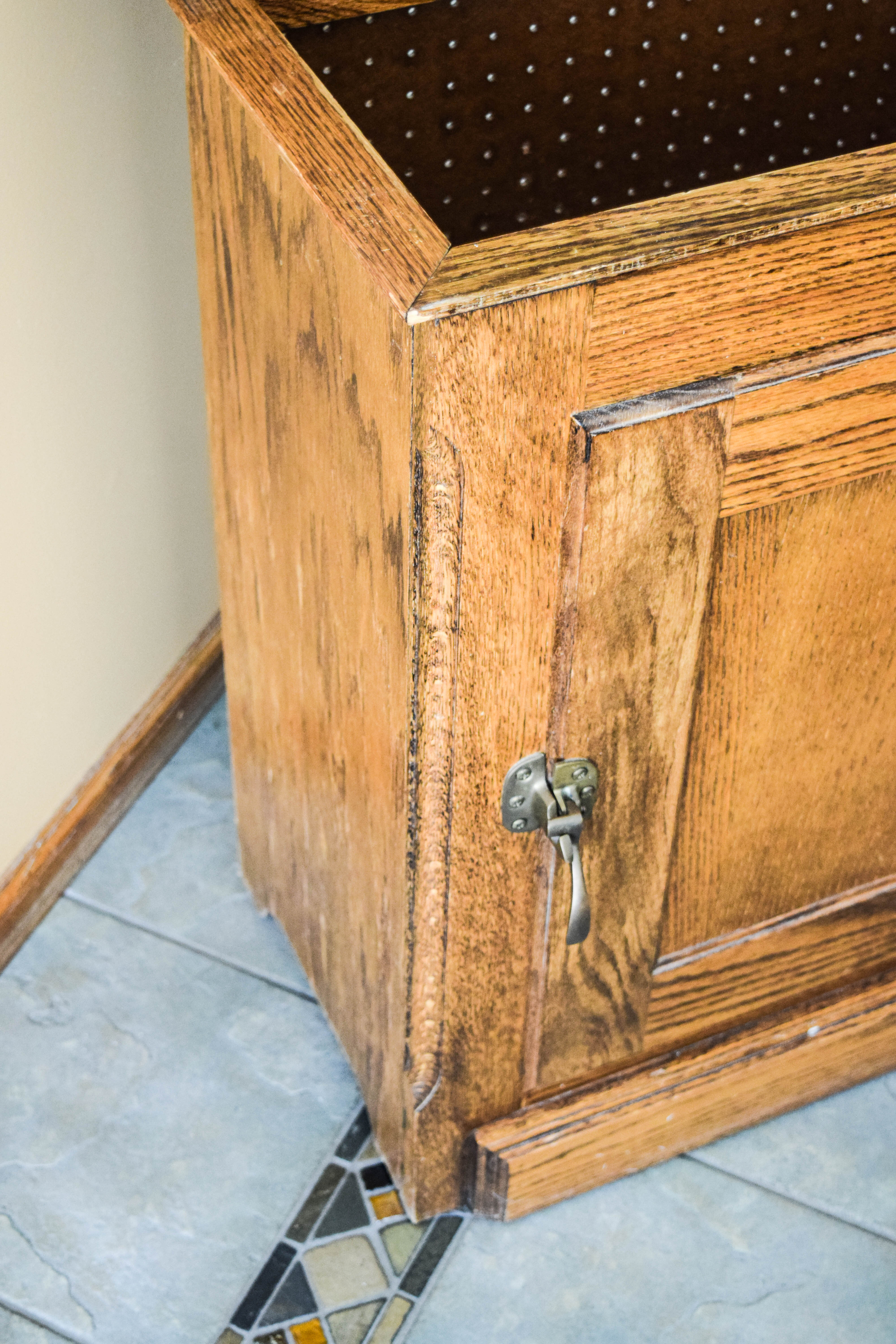 Oak Veneer Cabinet End Table by The Barn Furniture