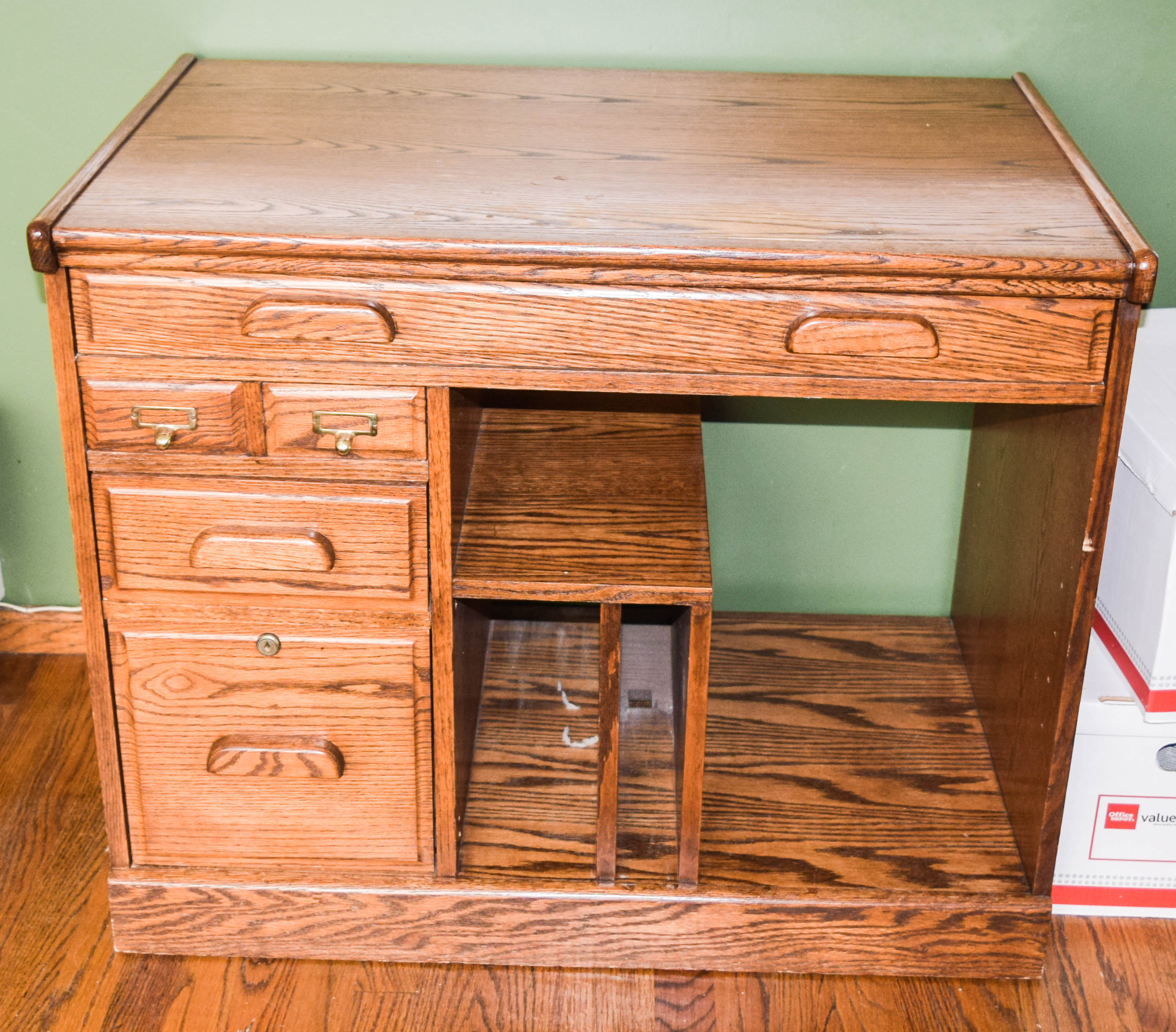 Vintage Oak Typing Table