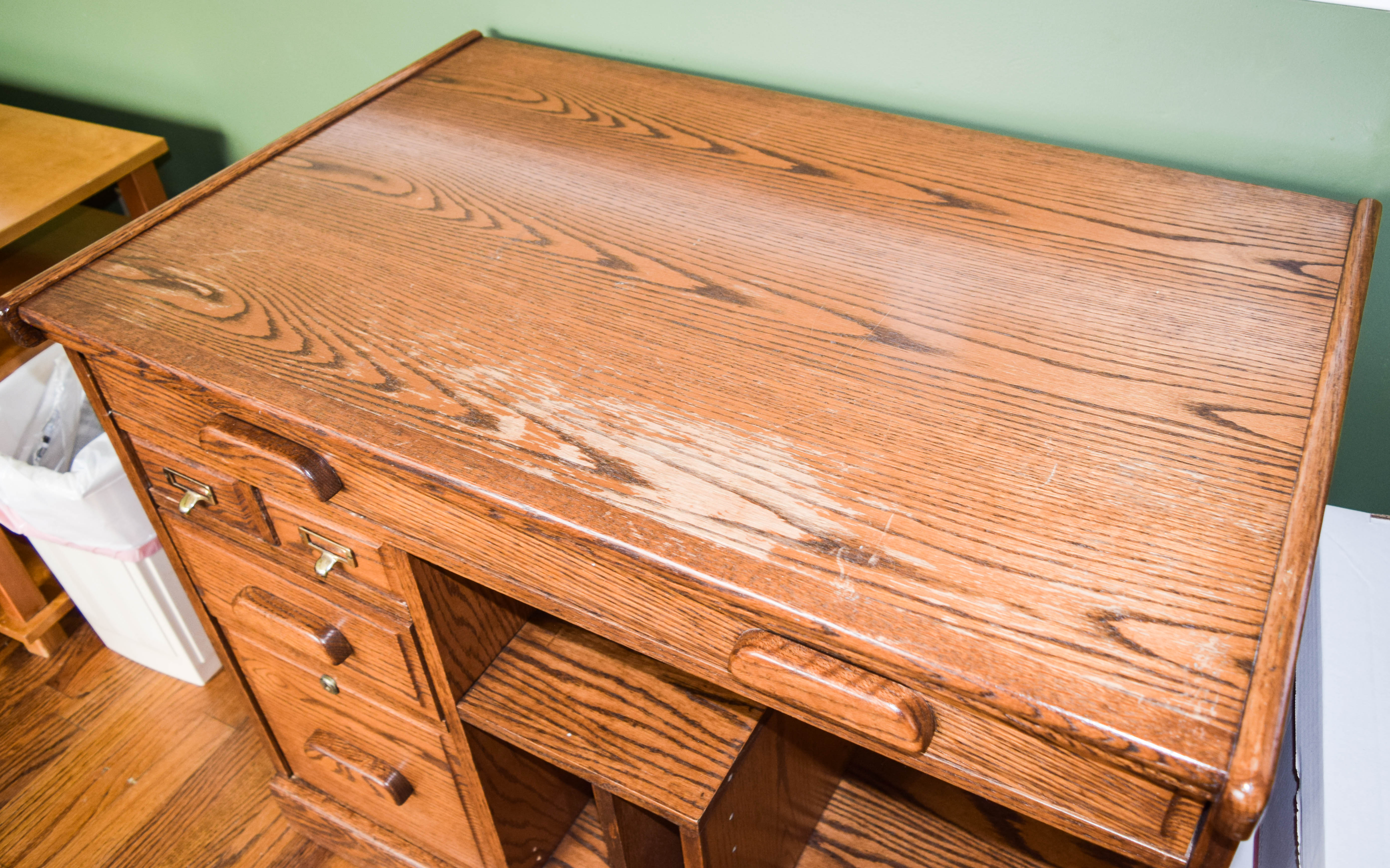 Vintage Oak Typing Table