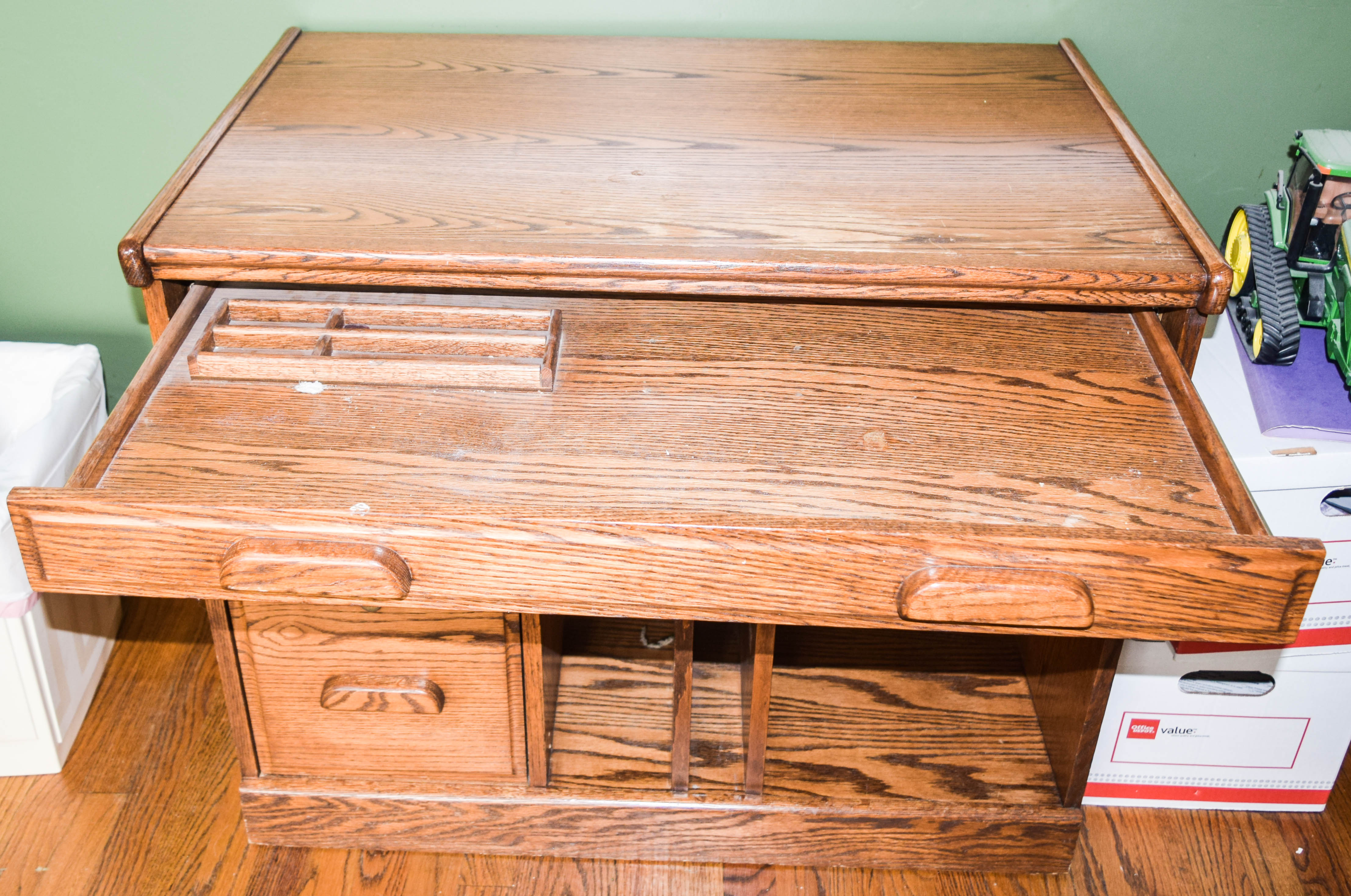 Vintage Oak Typing Table