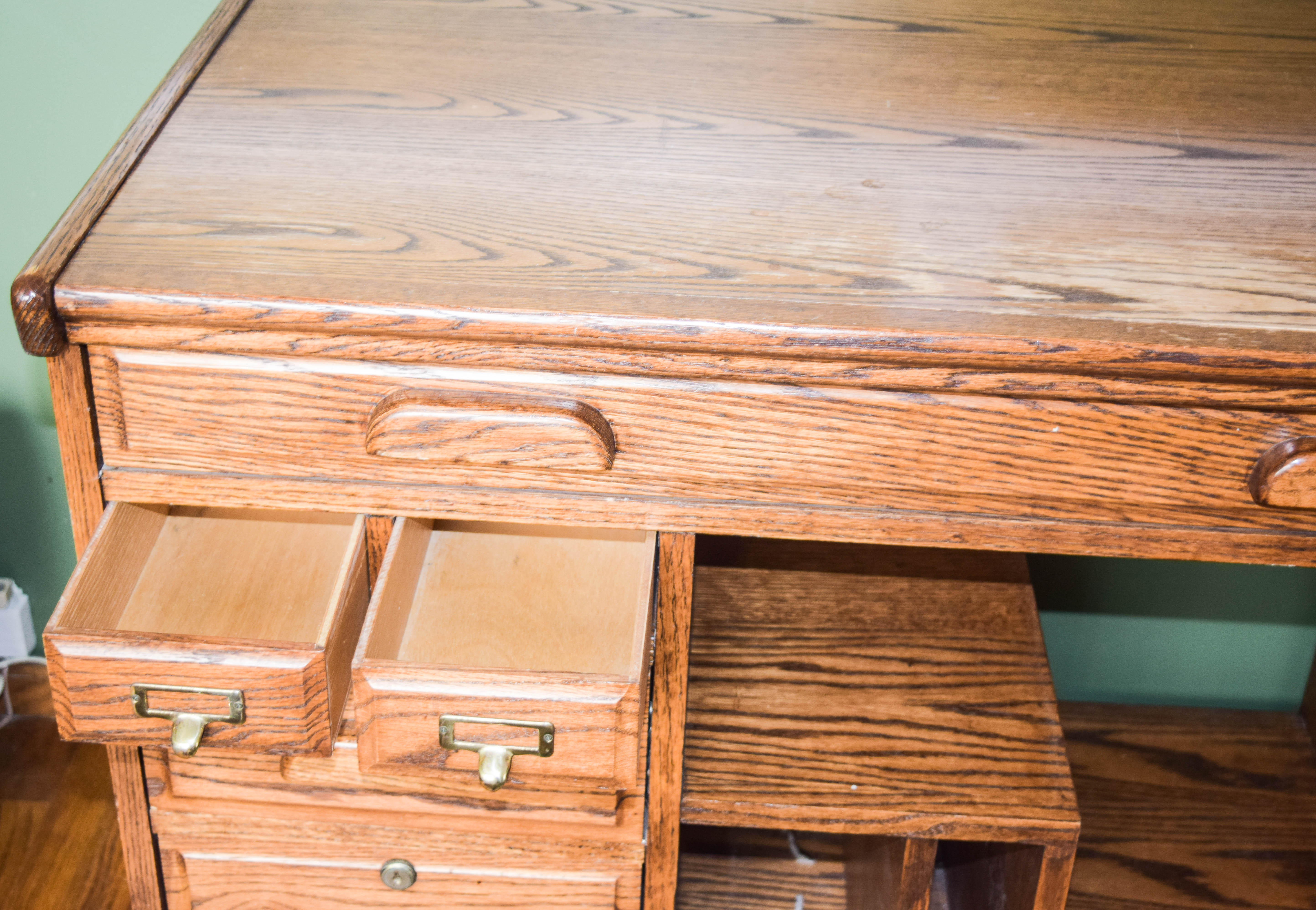Vintage Oak Typing Table