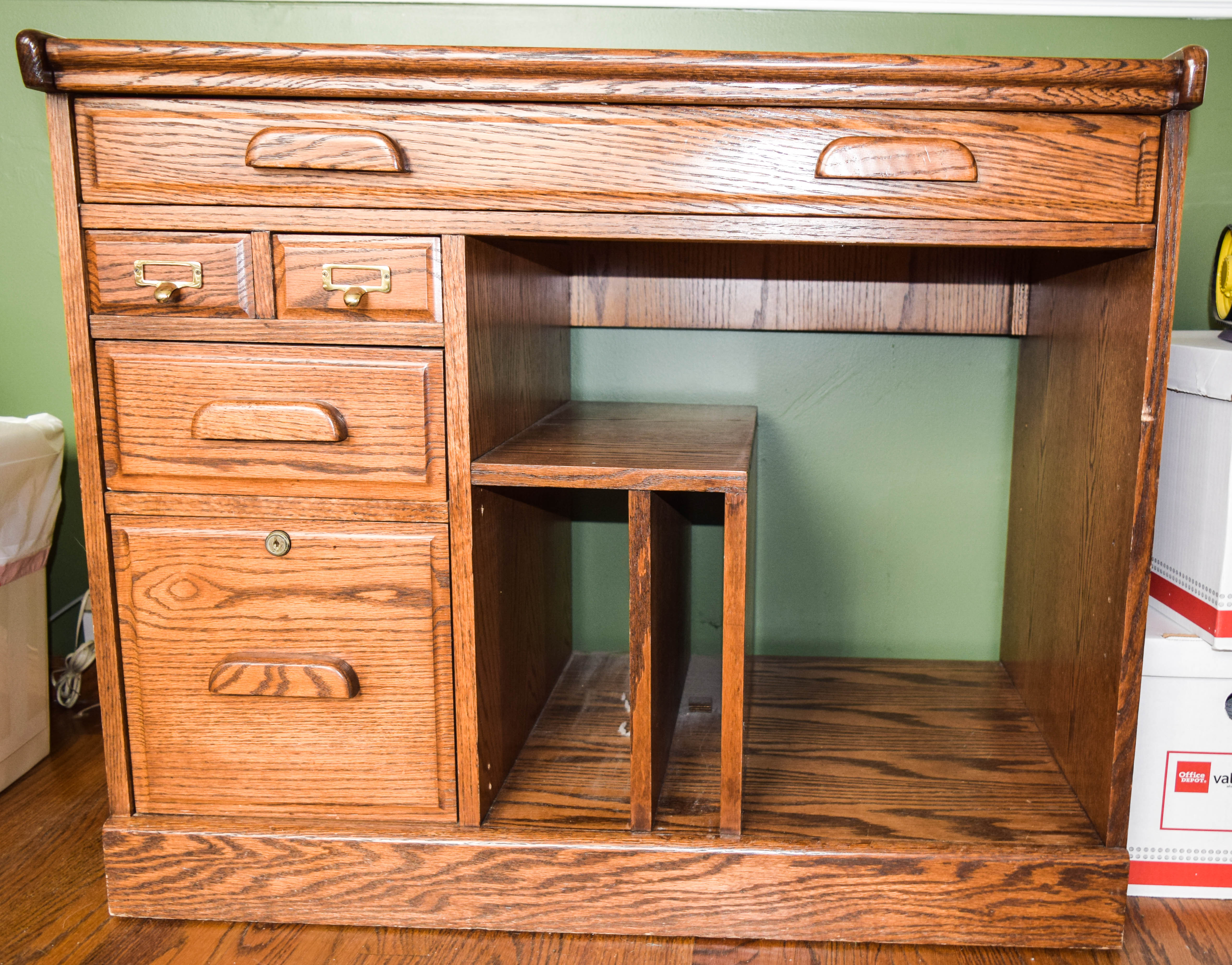 Vintage Oak Typing Table