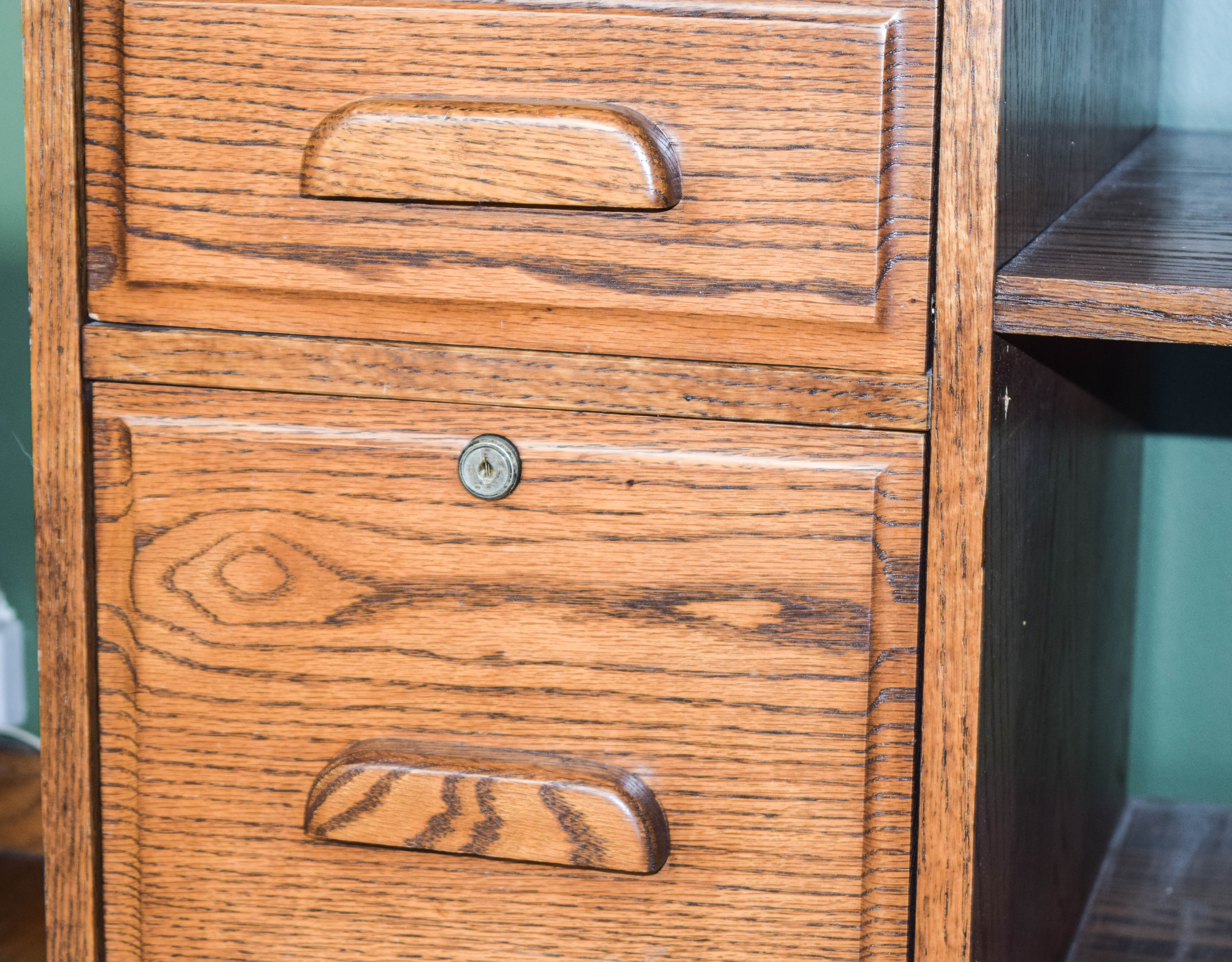Vintage Oak Typing Table