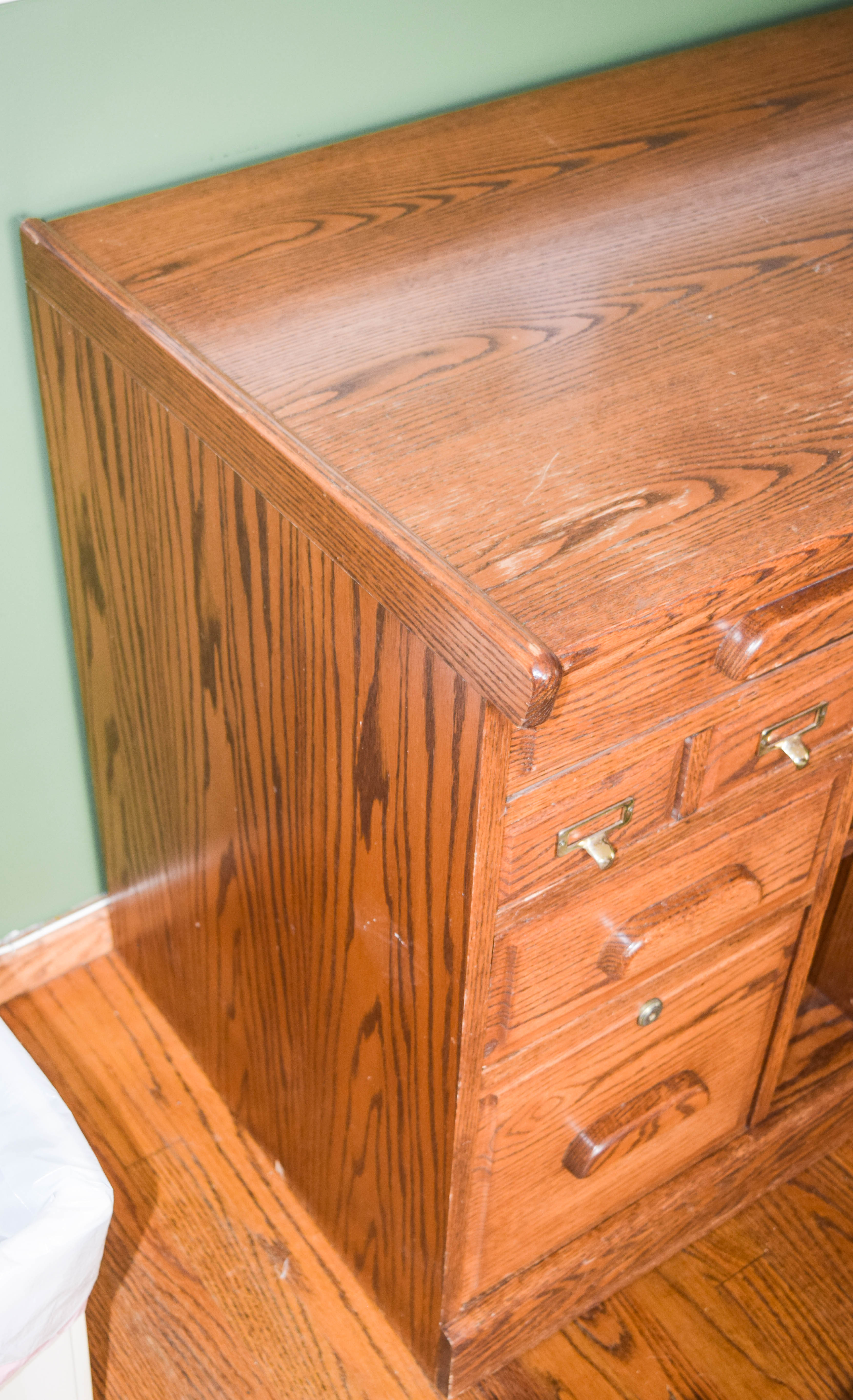 Vintage Oak Typing Table