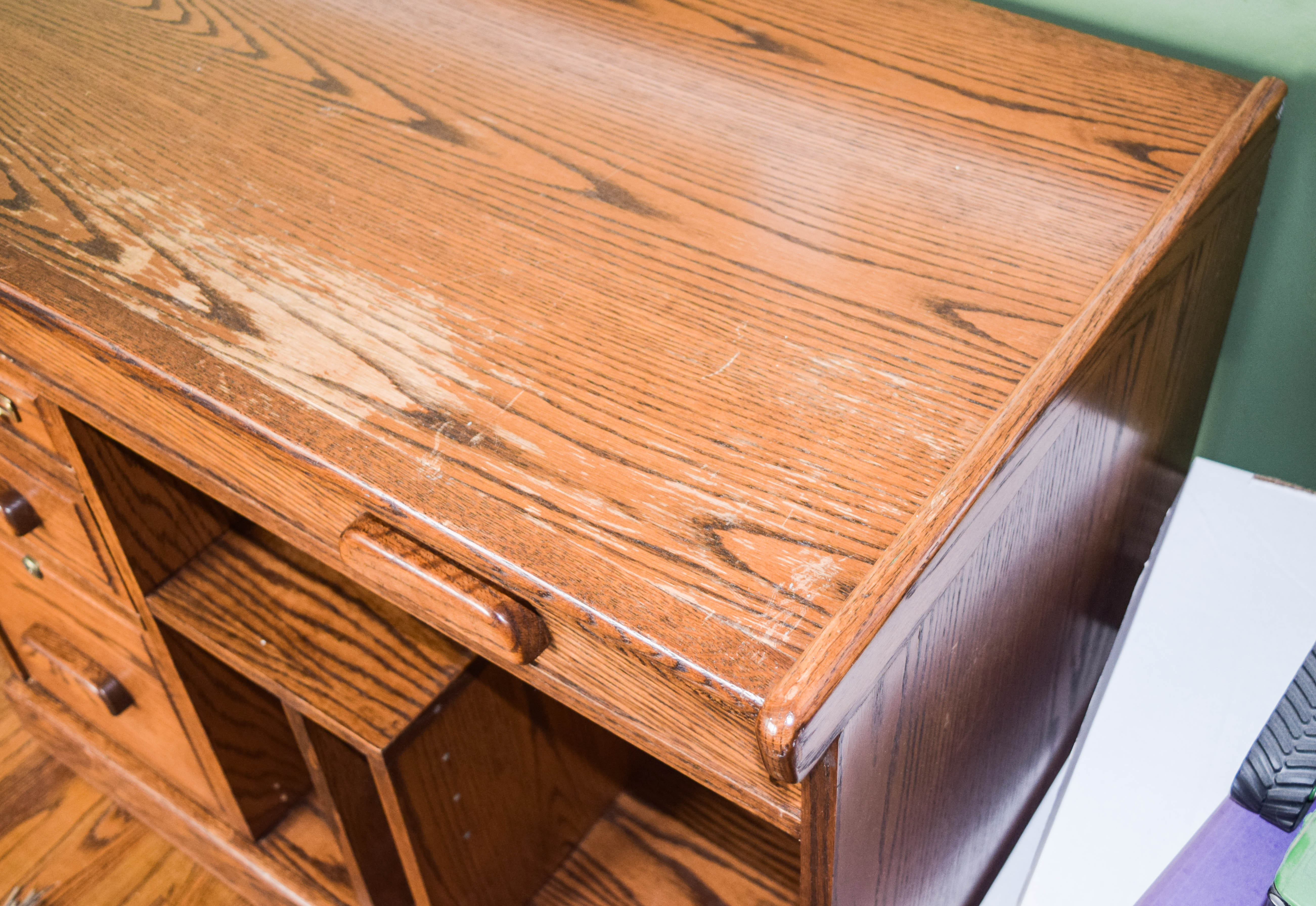 Vintage Oak Typing Table