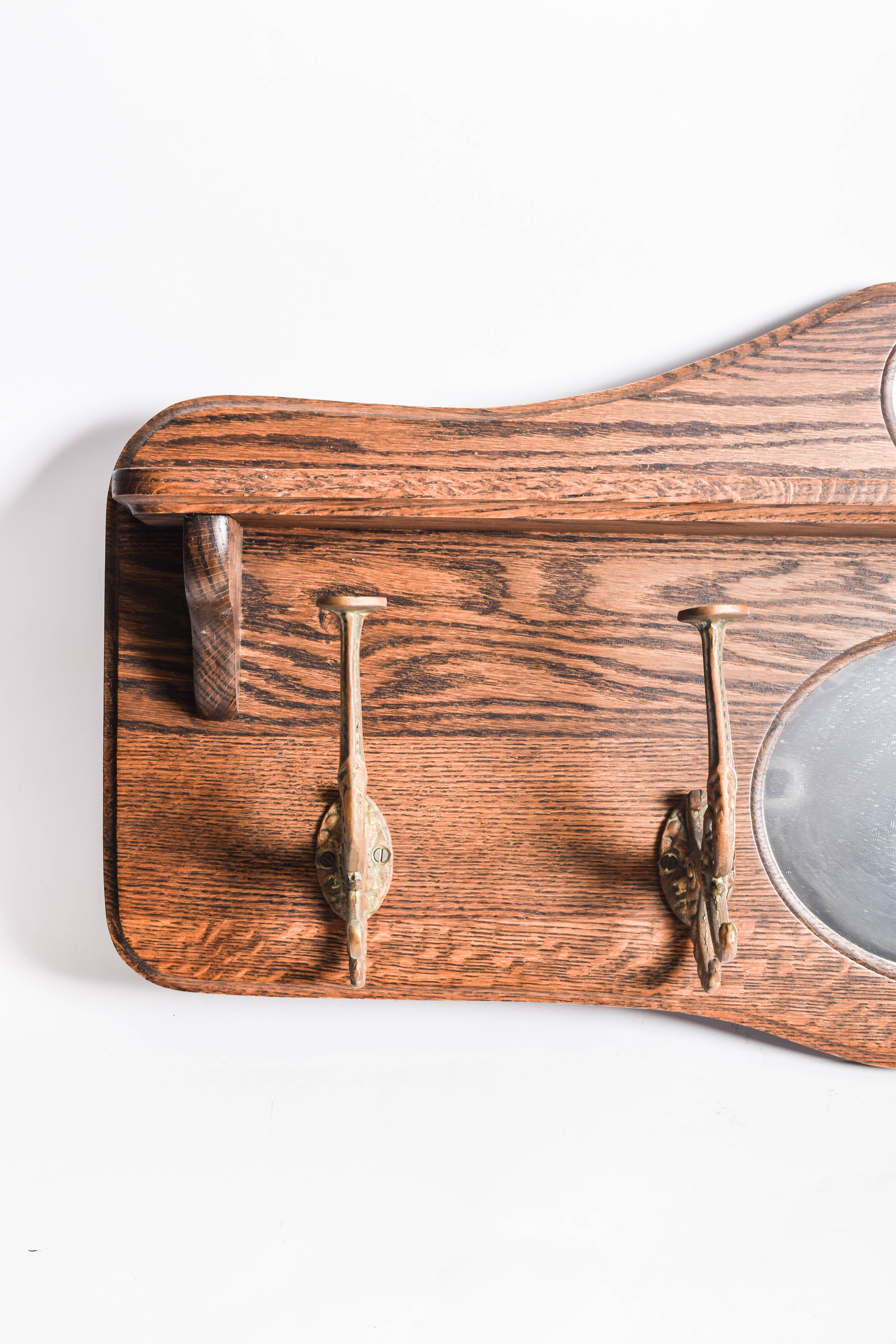 Oak Wall Mounted Coat Rack