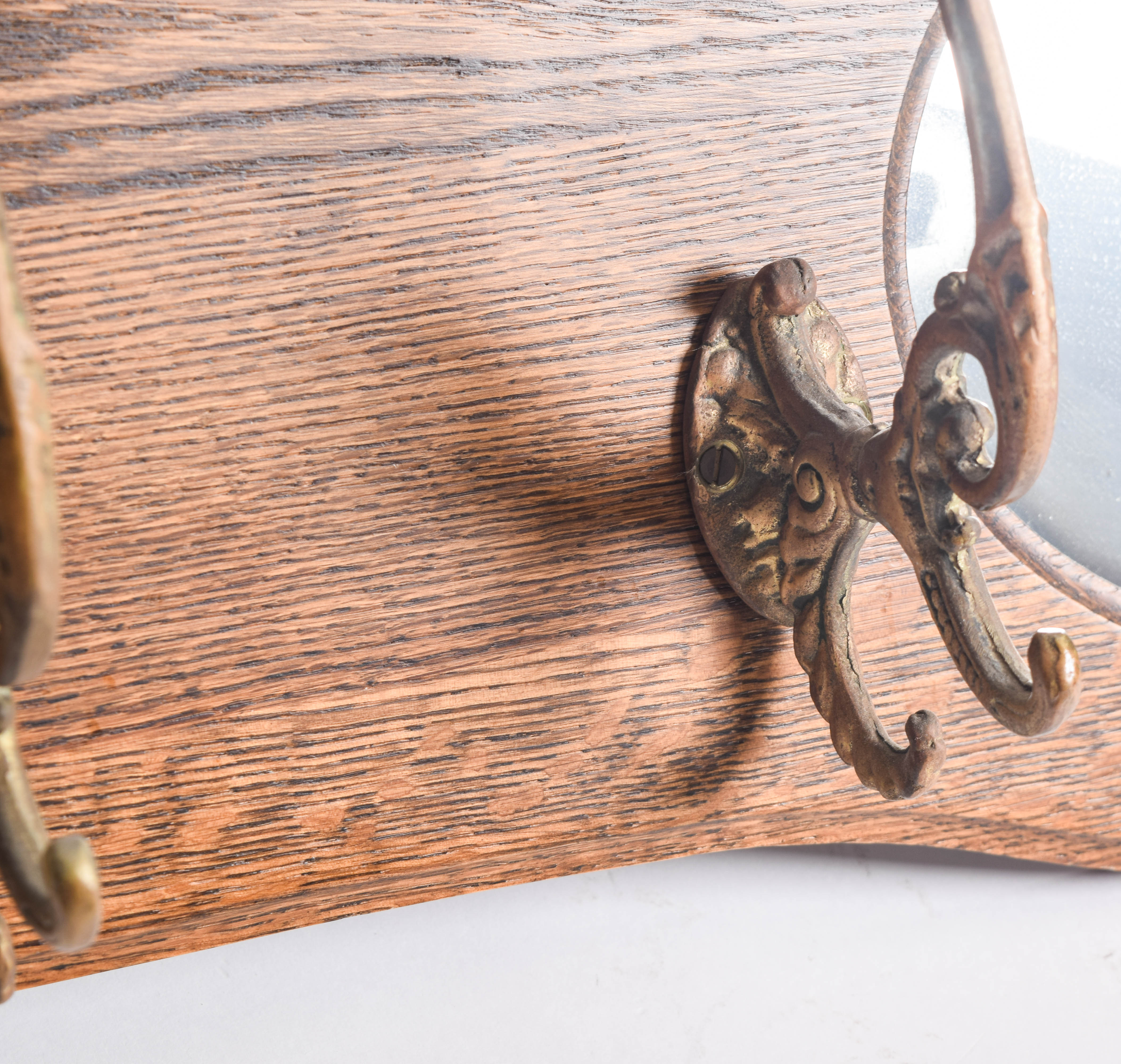 Oak Wall Mounted Coat Rack