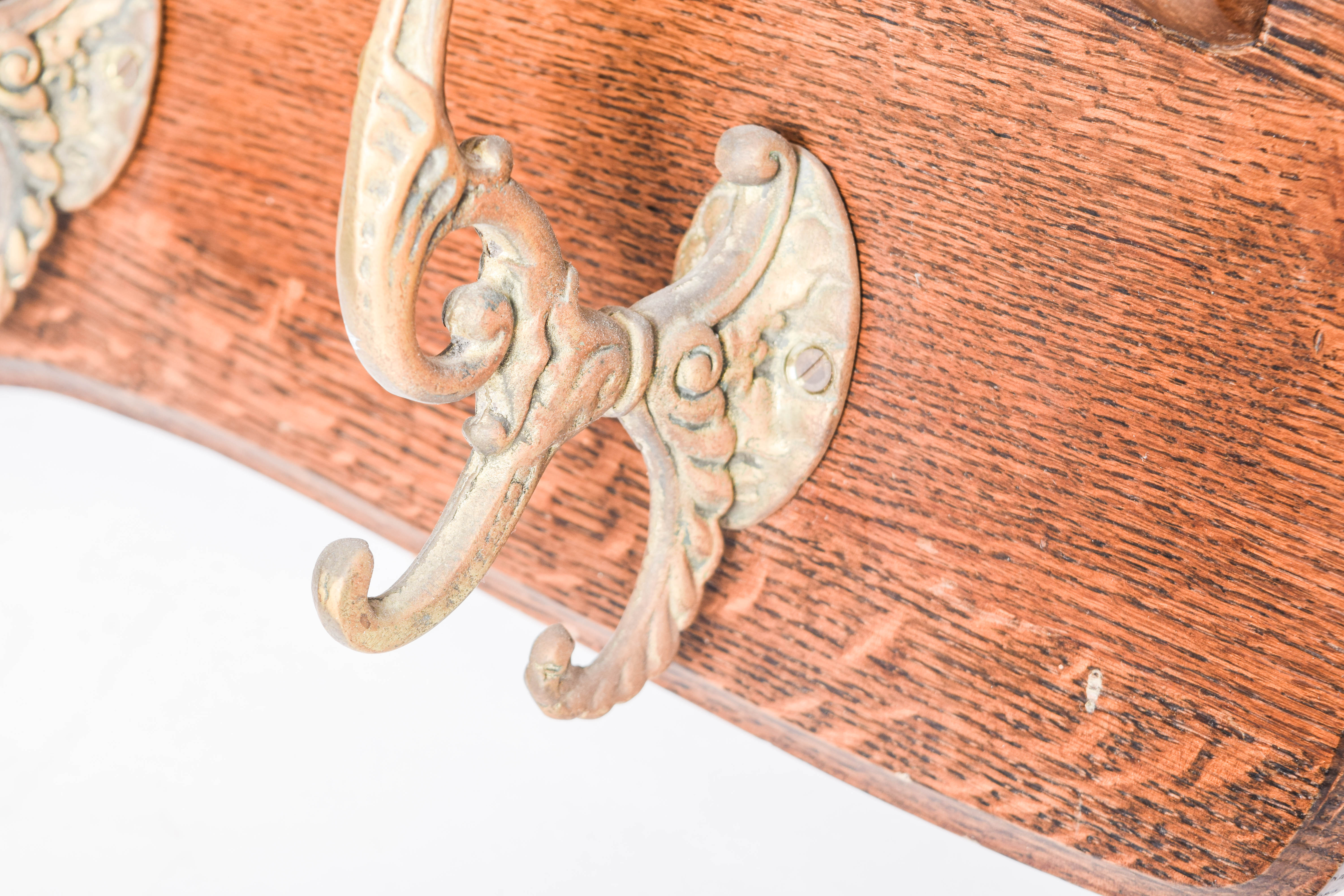 Oak Wall Mounted Coat Rack