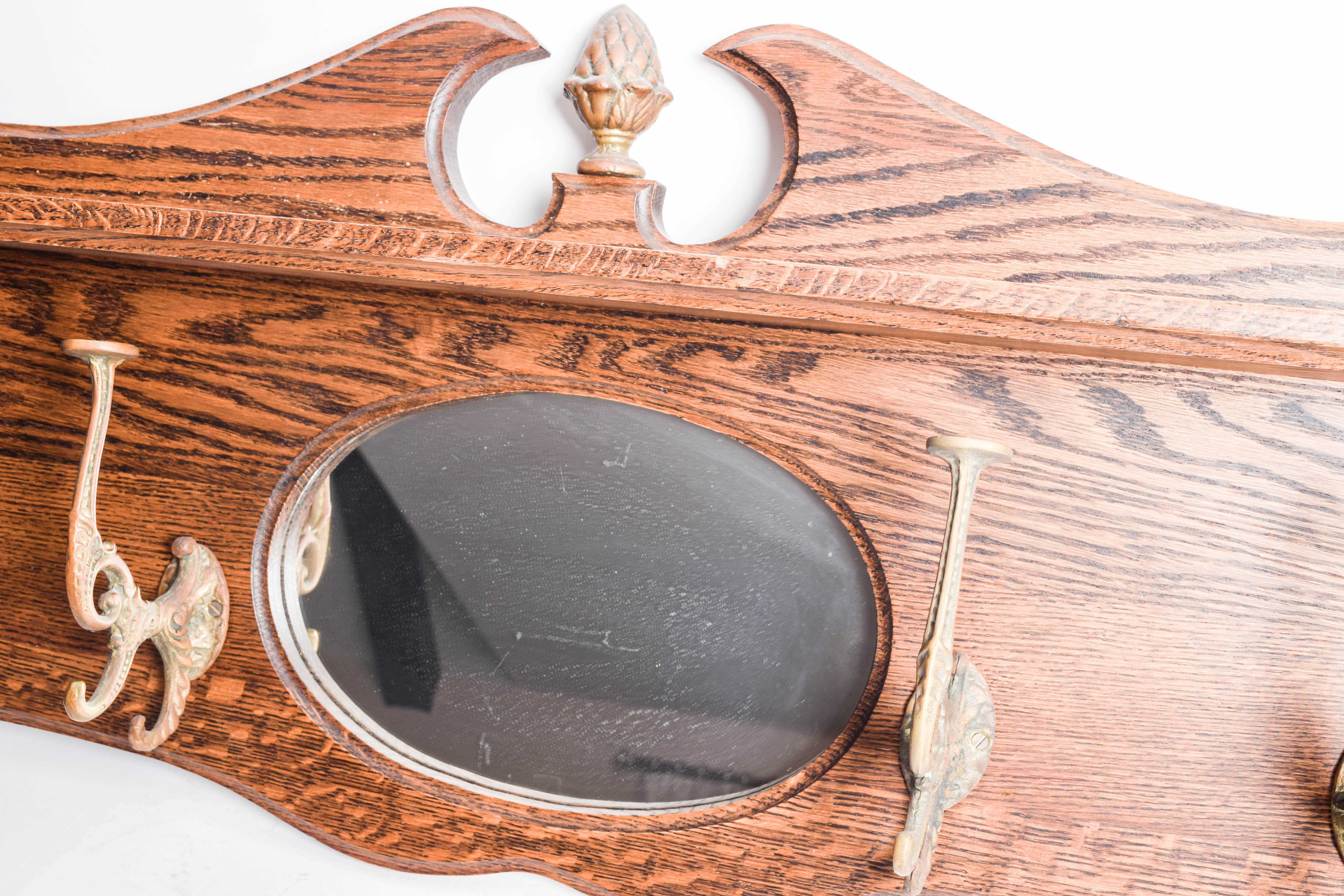 Oak Wall Mounted Coat Rack