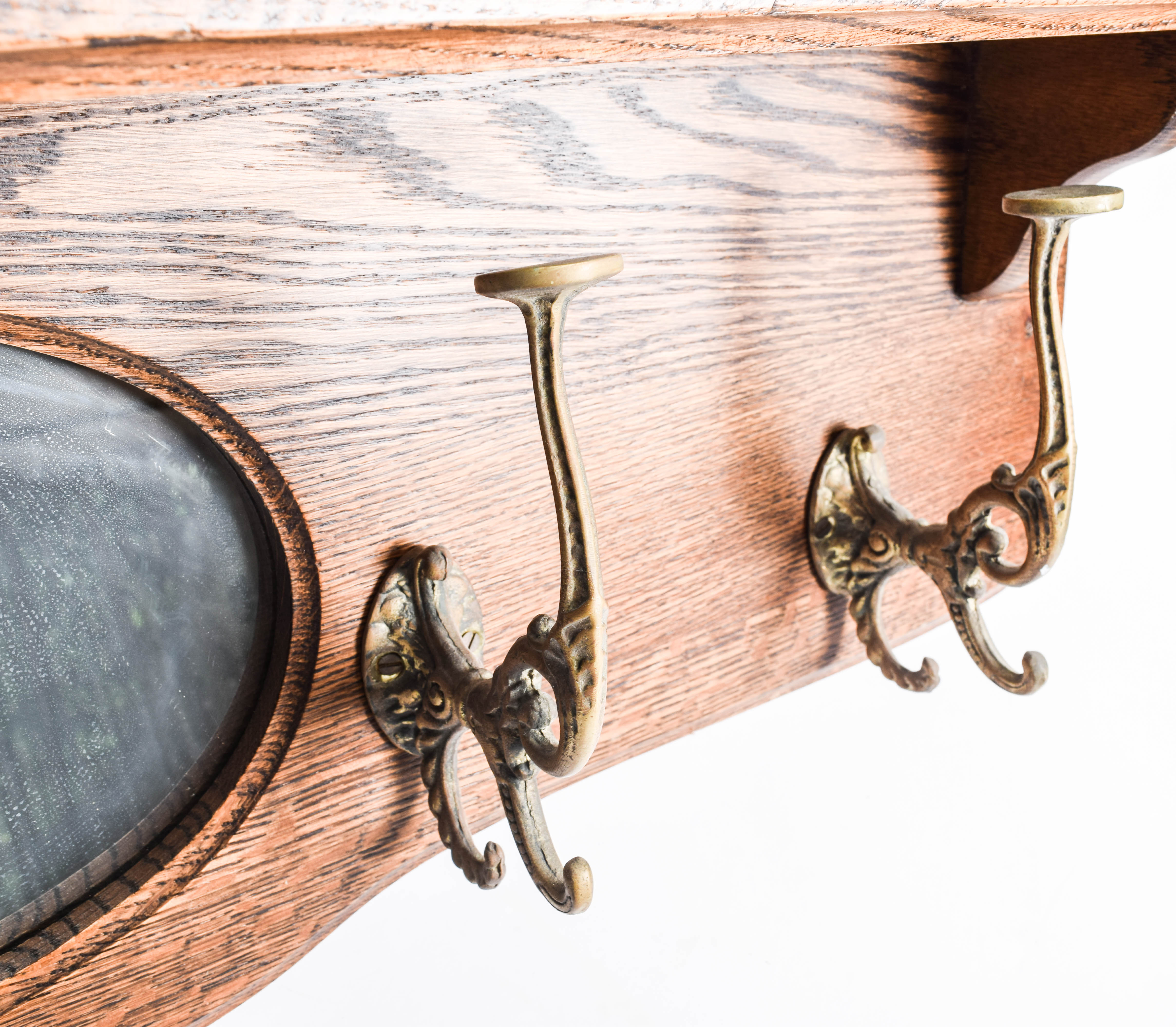 Oak Wall Mounted Coat Rack