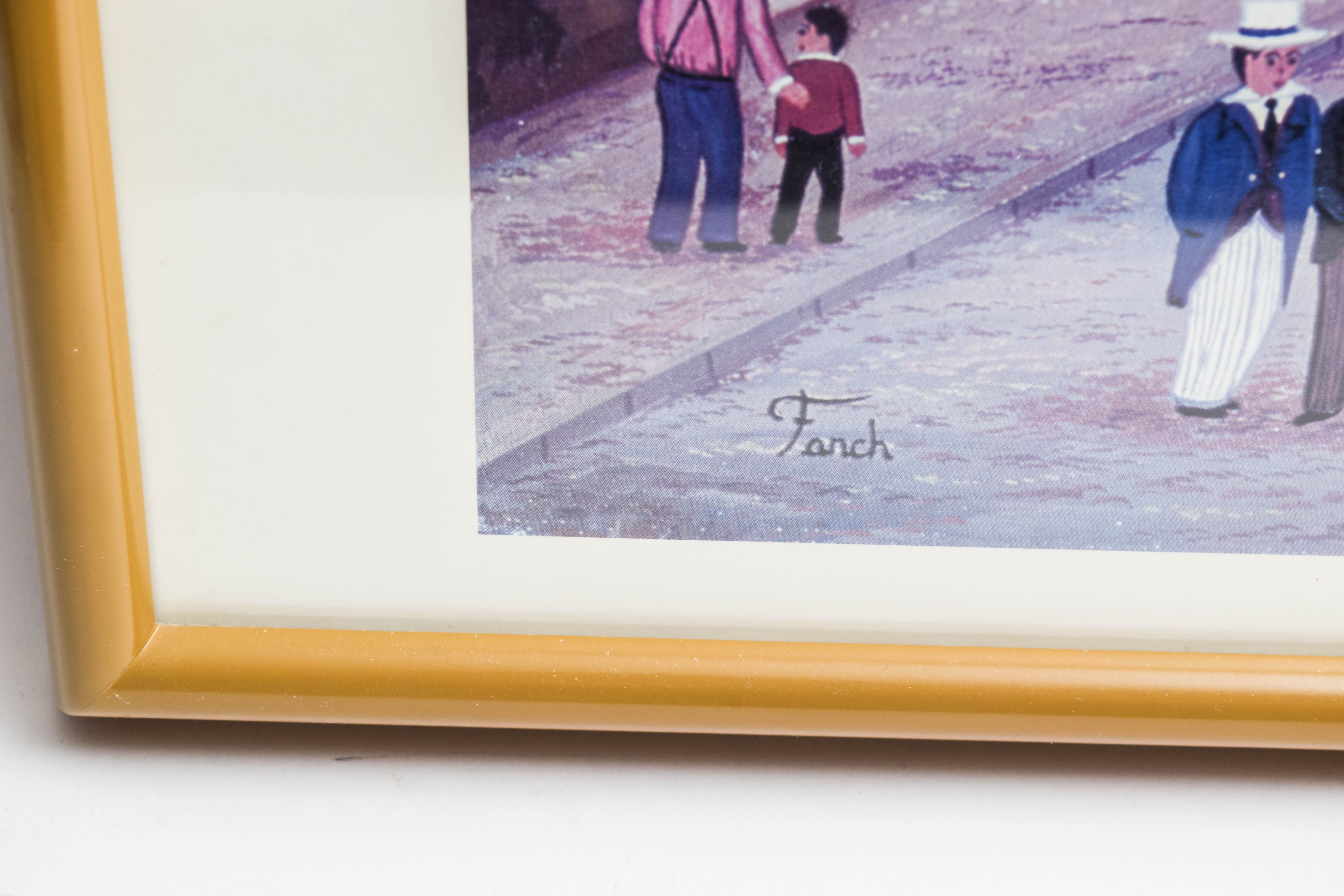 Pair of Vintage Framed European Gallery Offset Lithographs