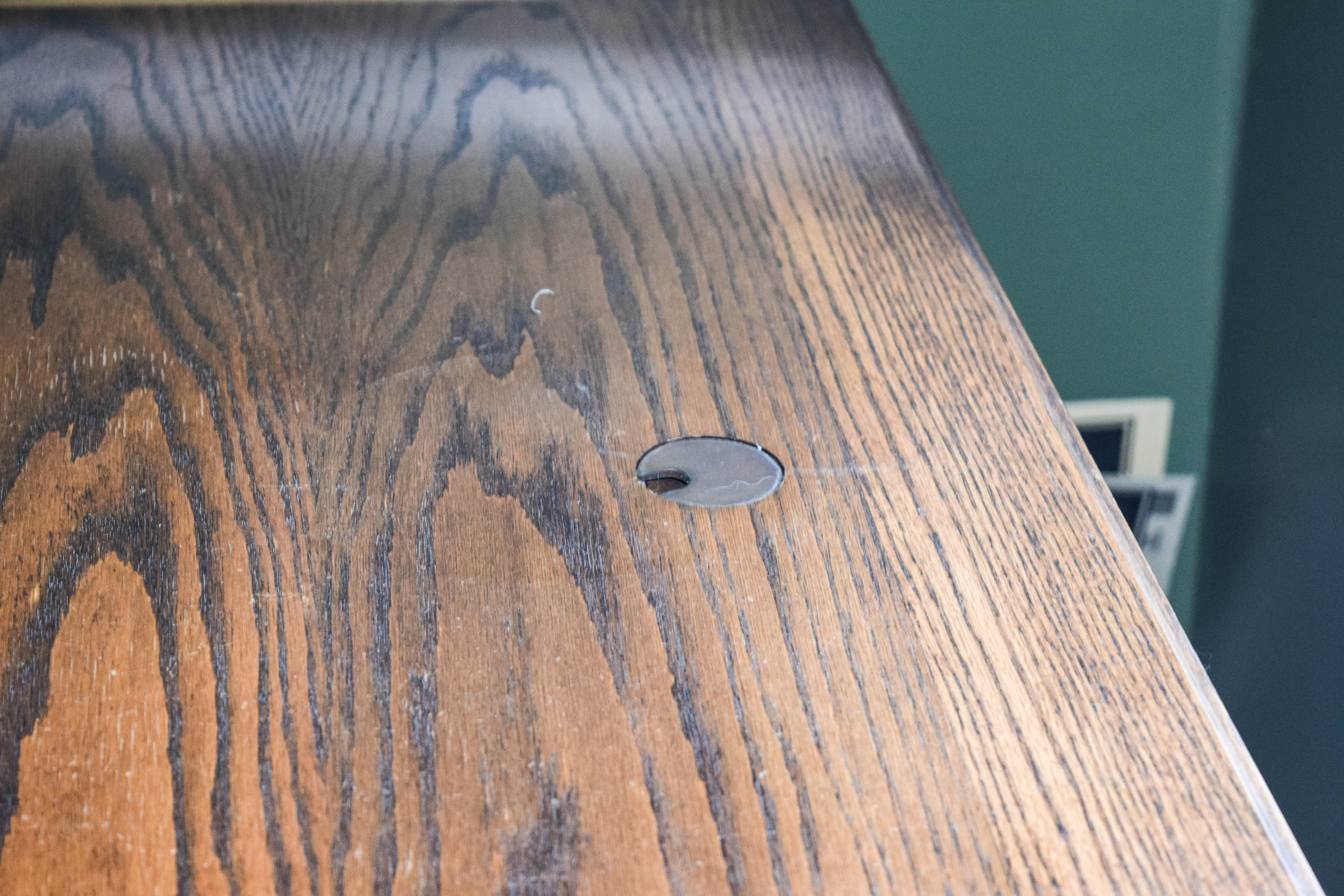 Vintage Oak Double Pedestal Desk