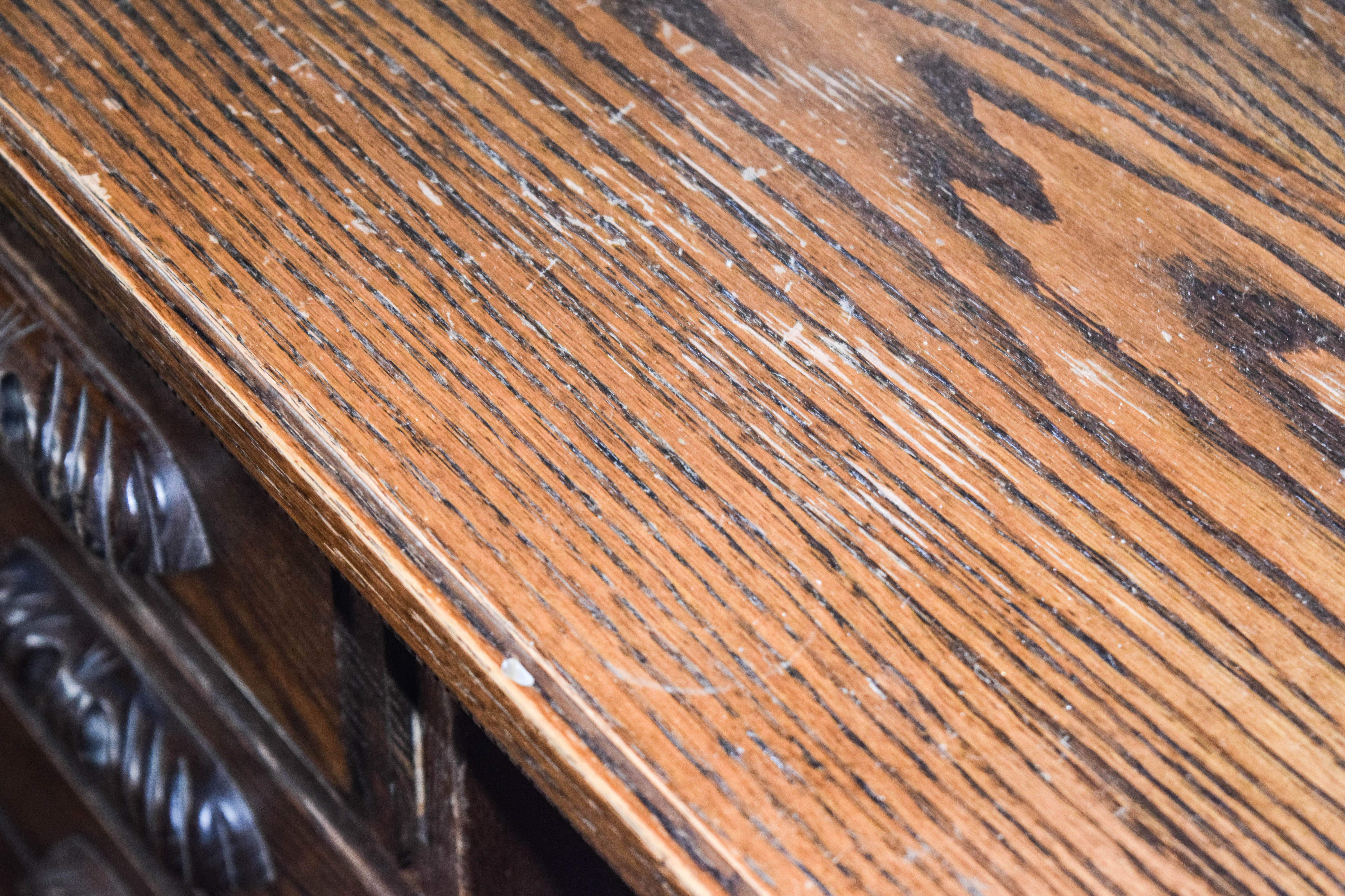 Vintage Oak Double Pedestal Desk