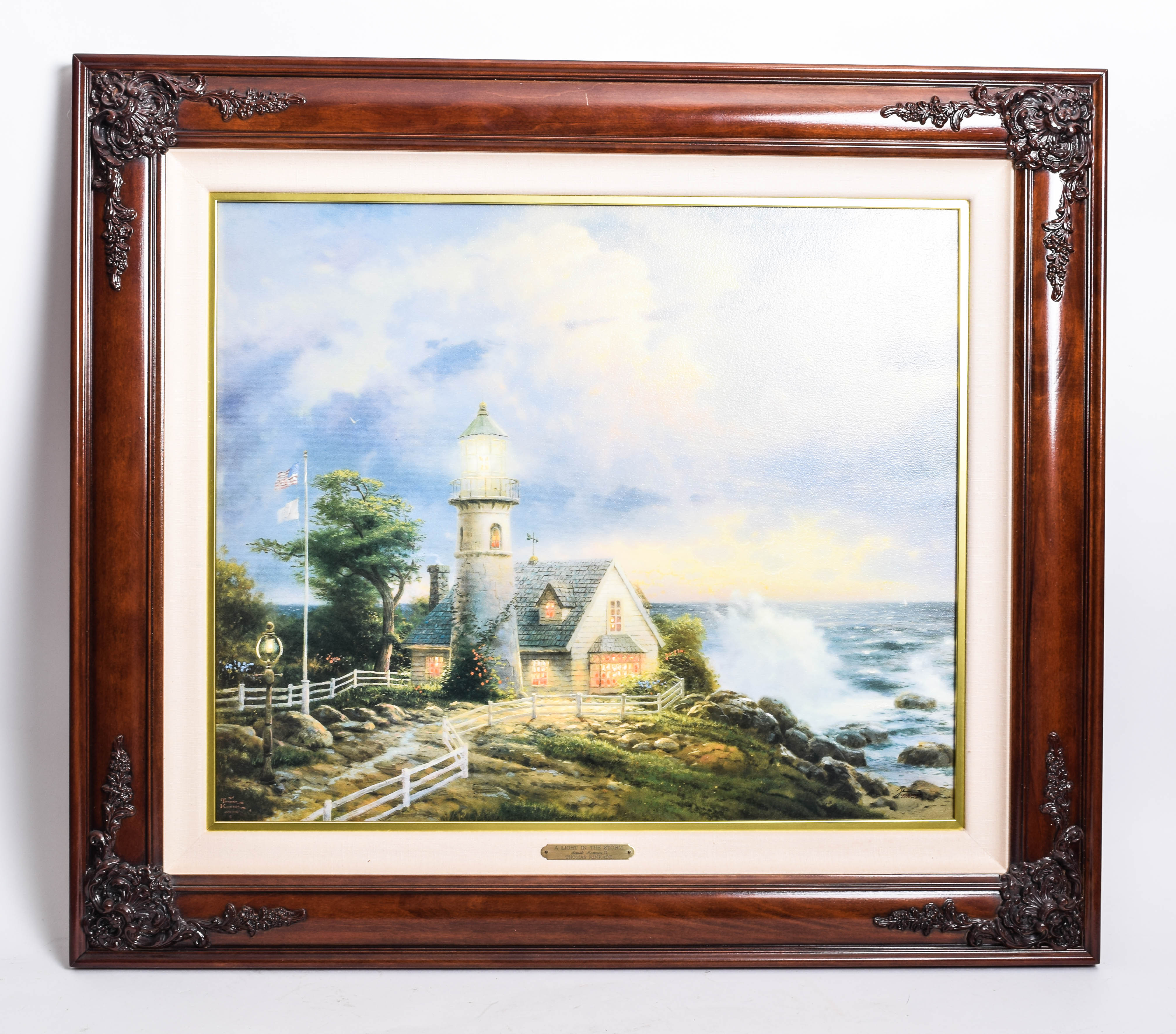 Pair of Framed Limited Edition Offset Lithographs on Canvas After Thomas Kinkade