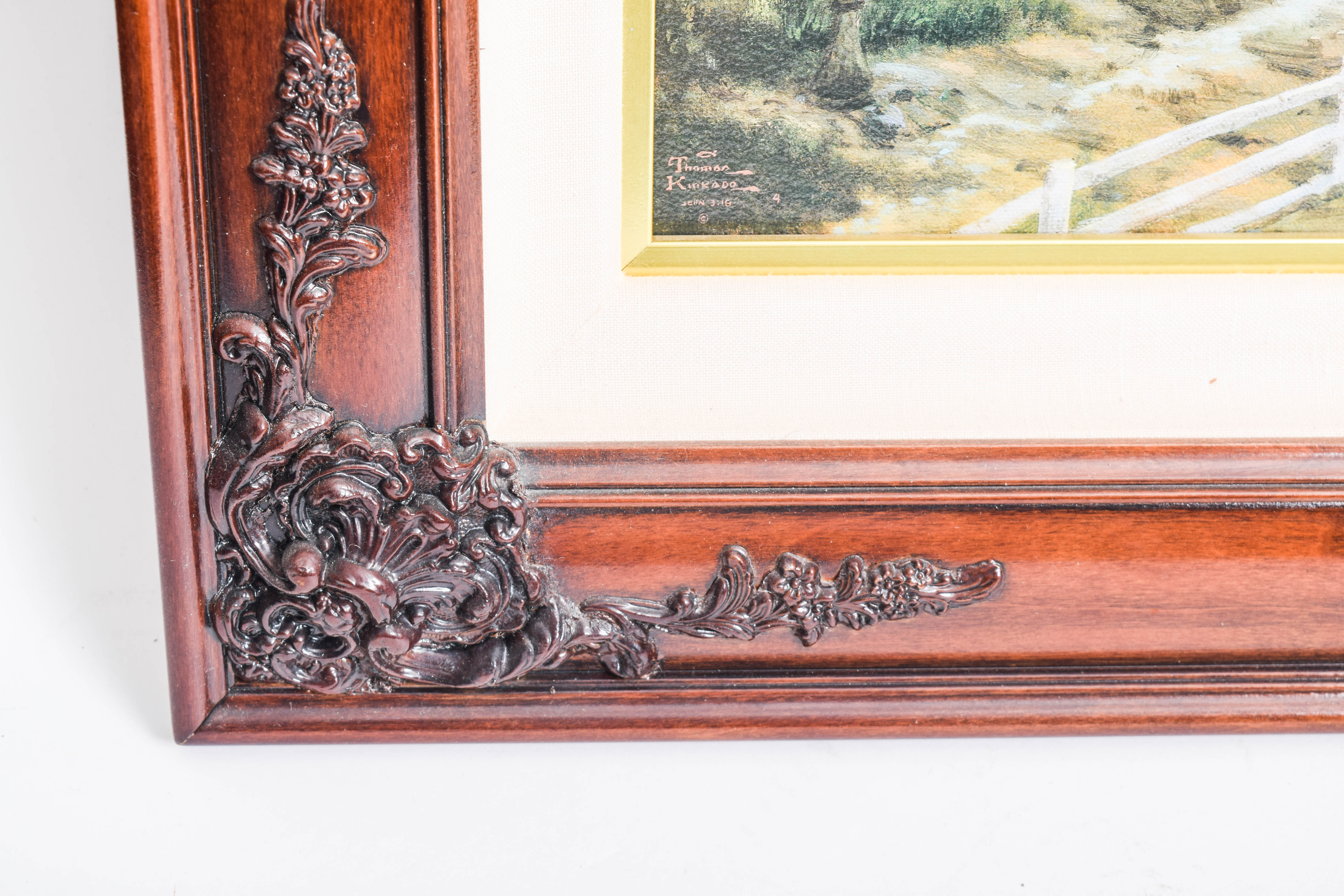 Pair of Framed Limited Edition Offset Lithographs on Canvas After Thomas Kinkade