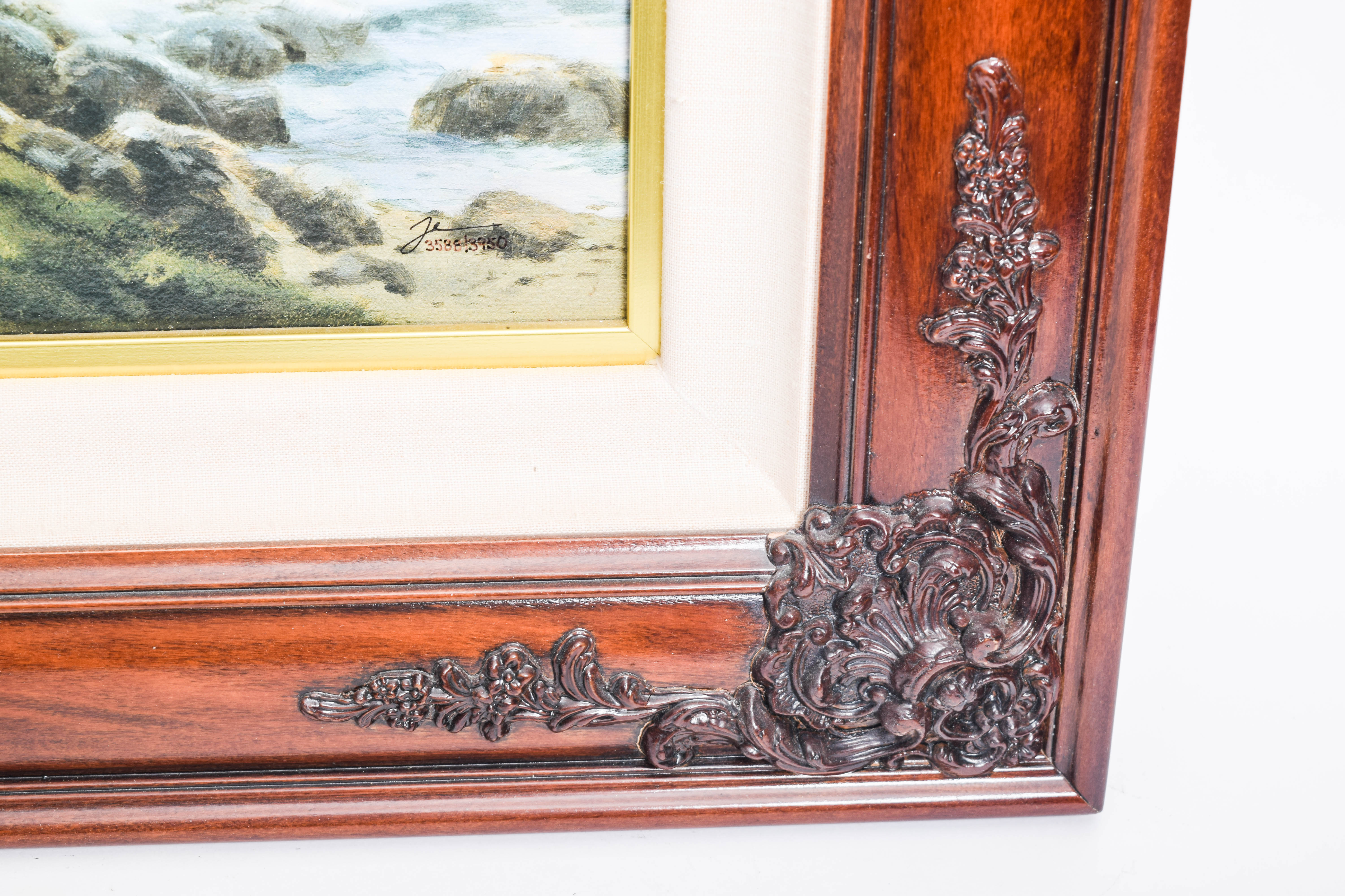 Pair of Framed Limited Edition Offset Lithographs on Canvas After Thomas Kinkade