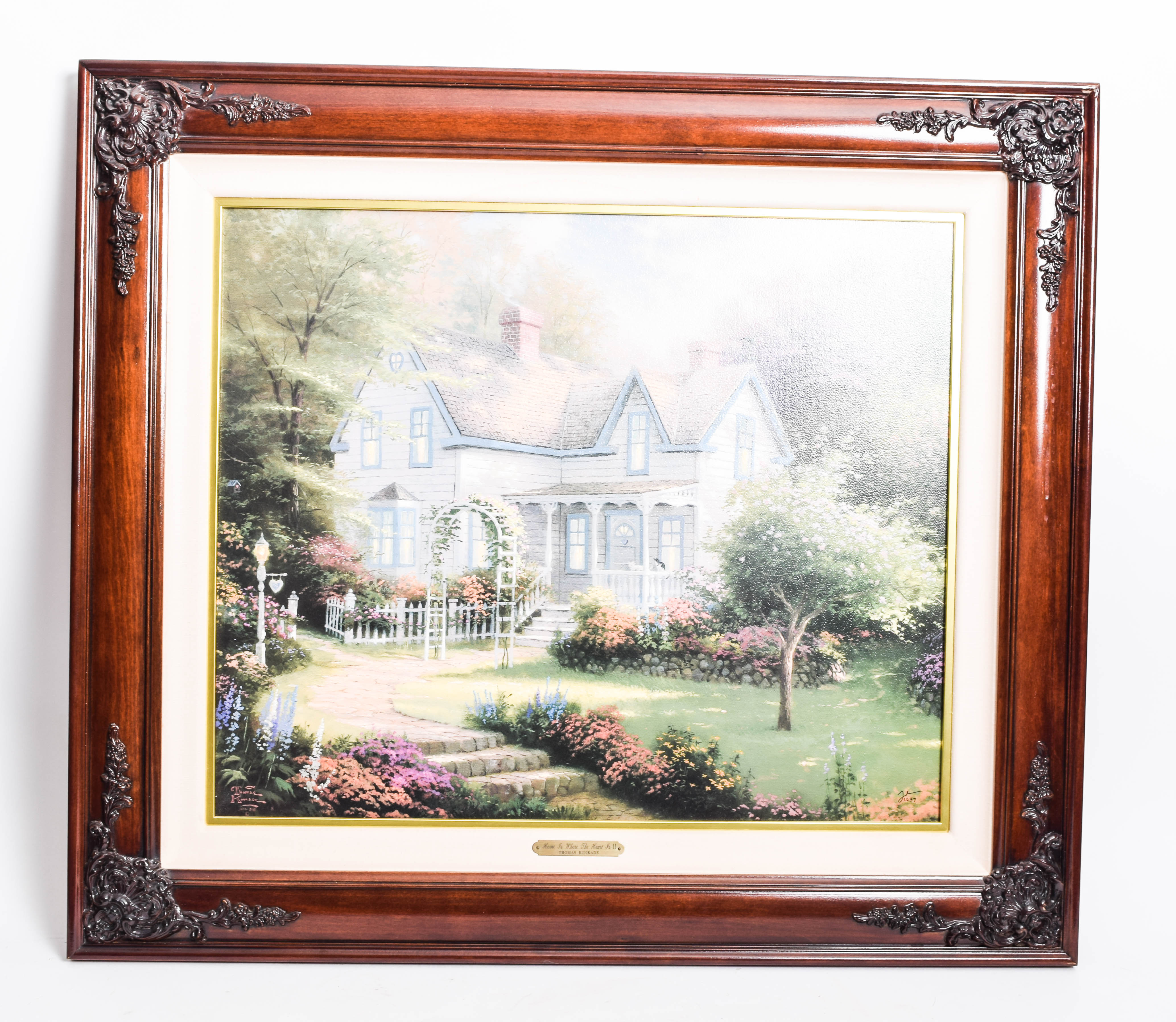 Pair of Framed Limited Edition Offset Lithographs on Canvas After Thomas Kinkade