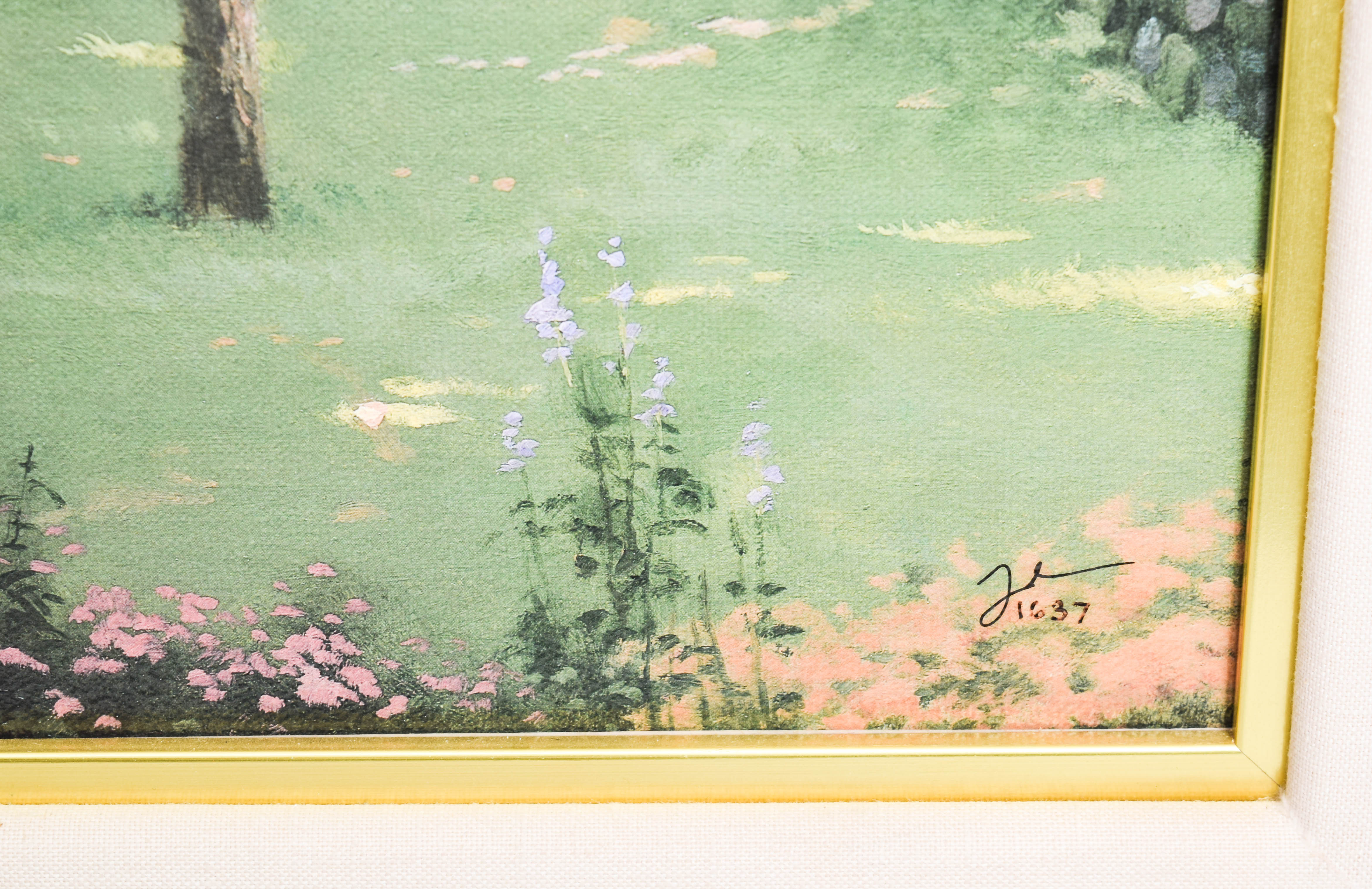 Pair of Framed Limited Edition Offset Lithographs on Canvas After Thomas Kinkade