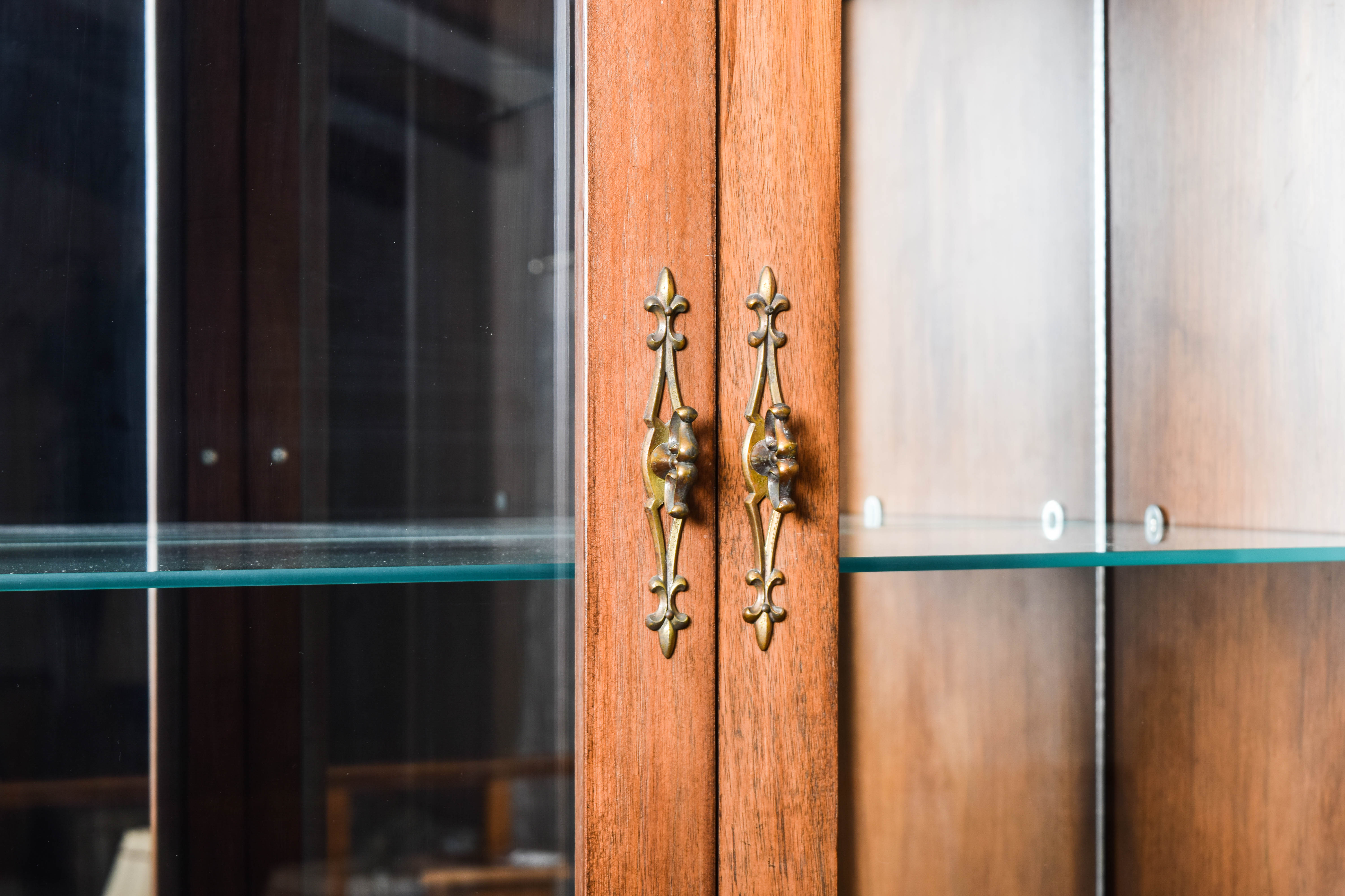 Wood and Glass China Hutch
