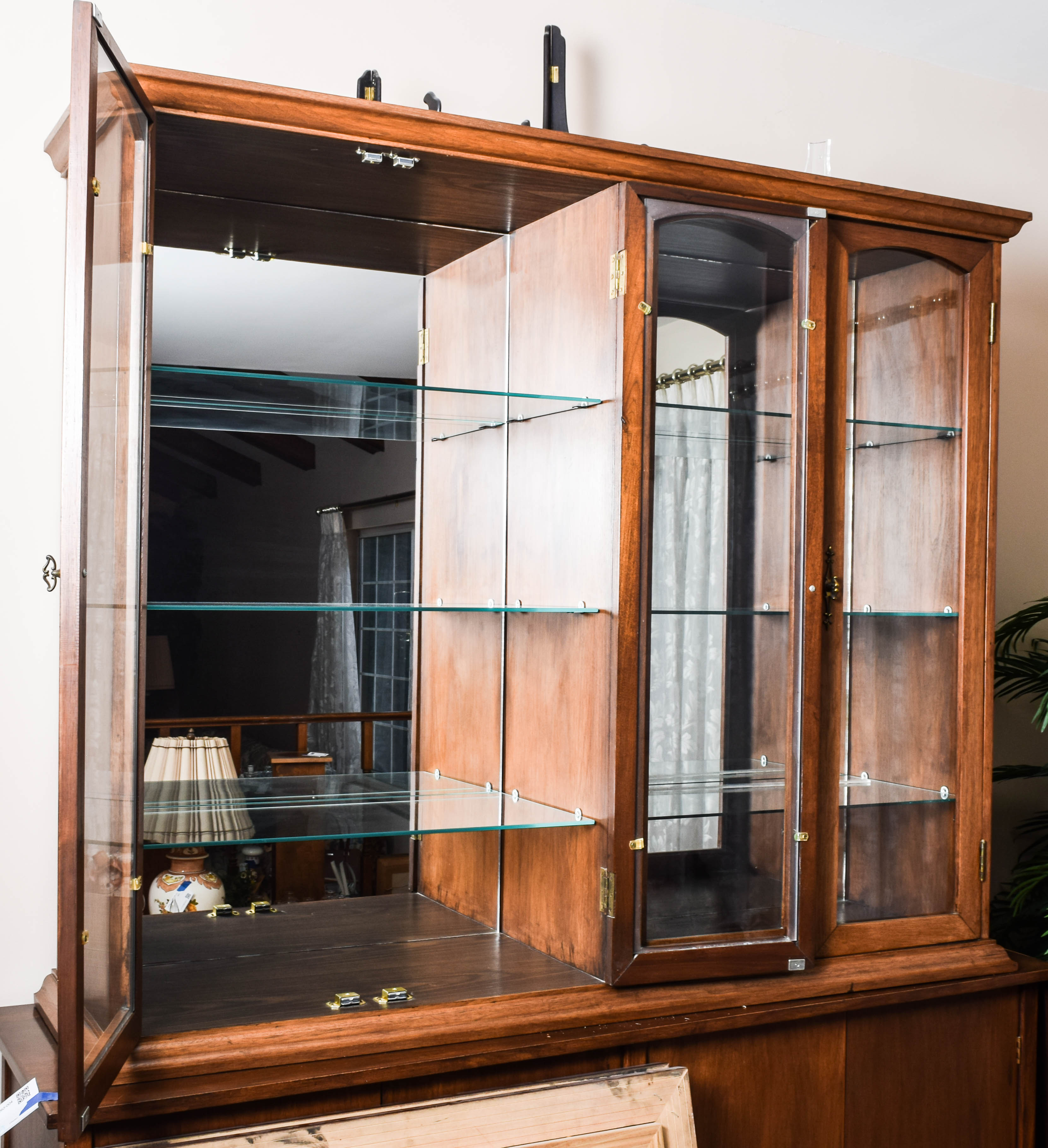 Wood and Glass China Hutch