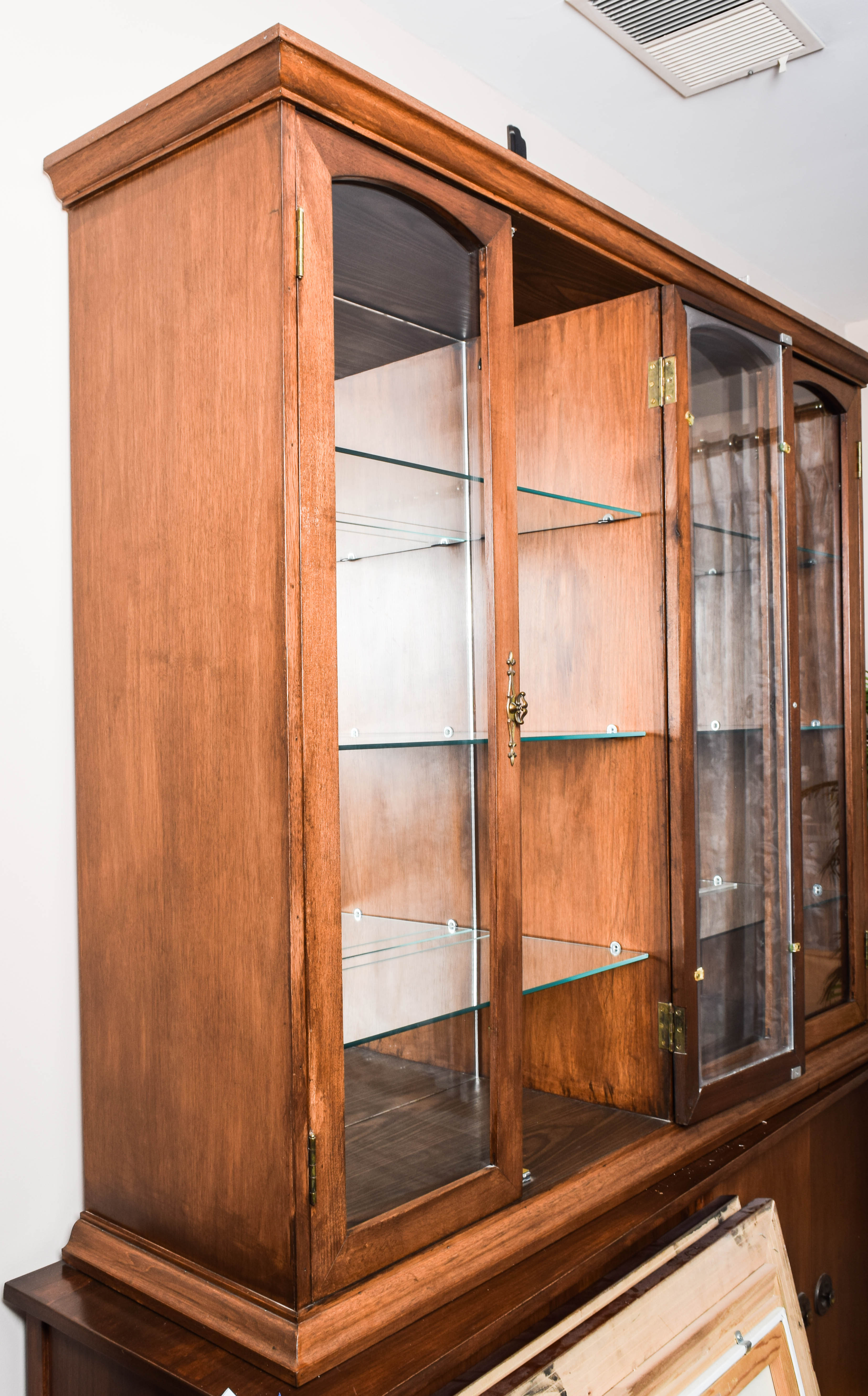 Wood and Glass China Hutch