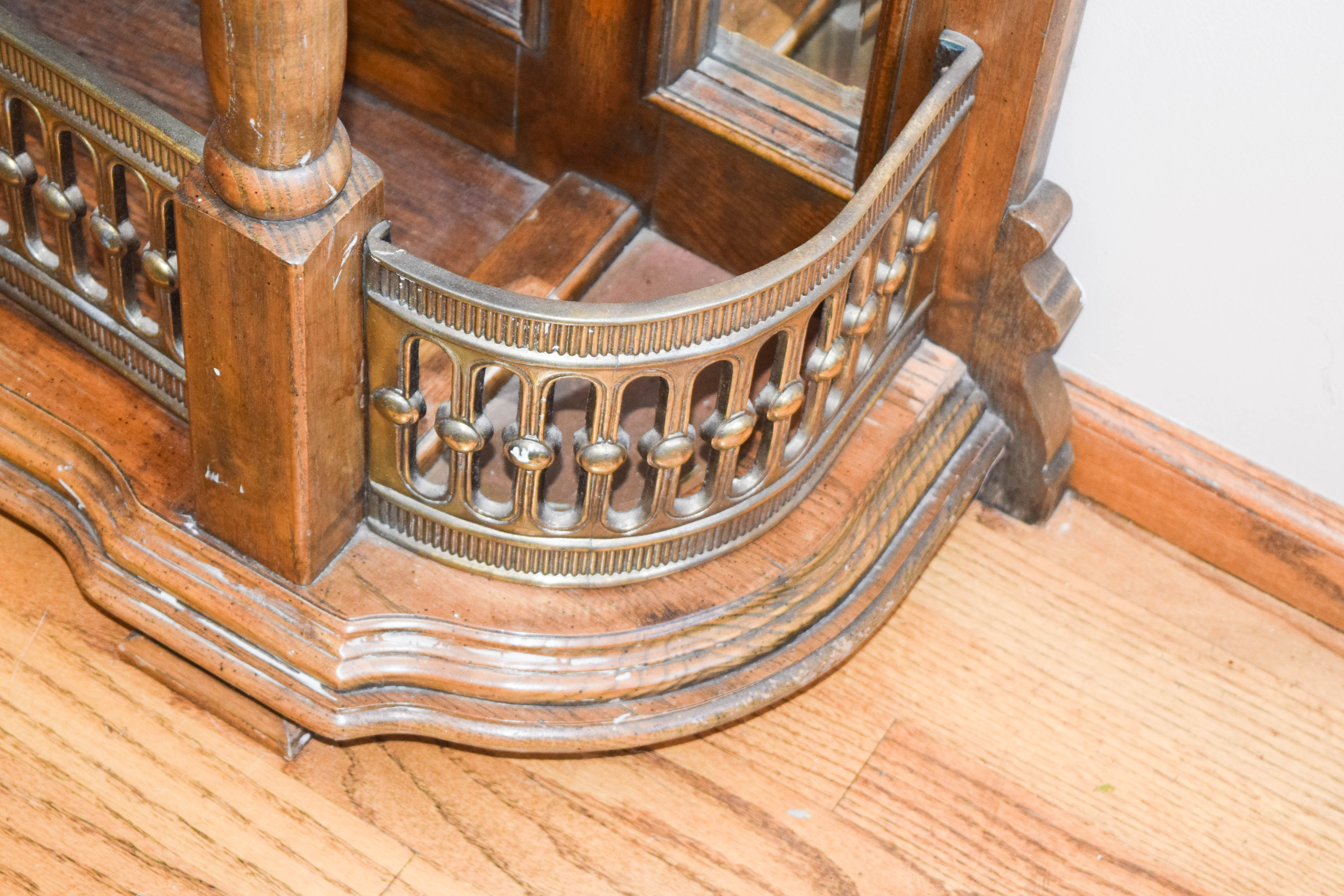 Antique Oak Hall Tree