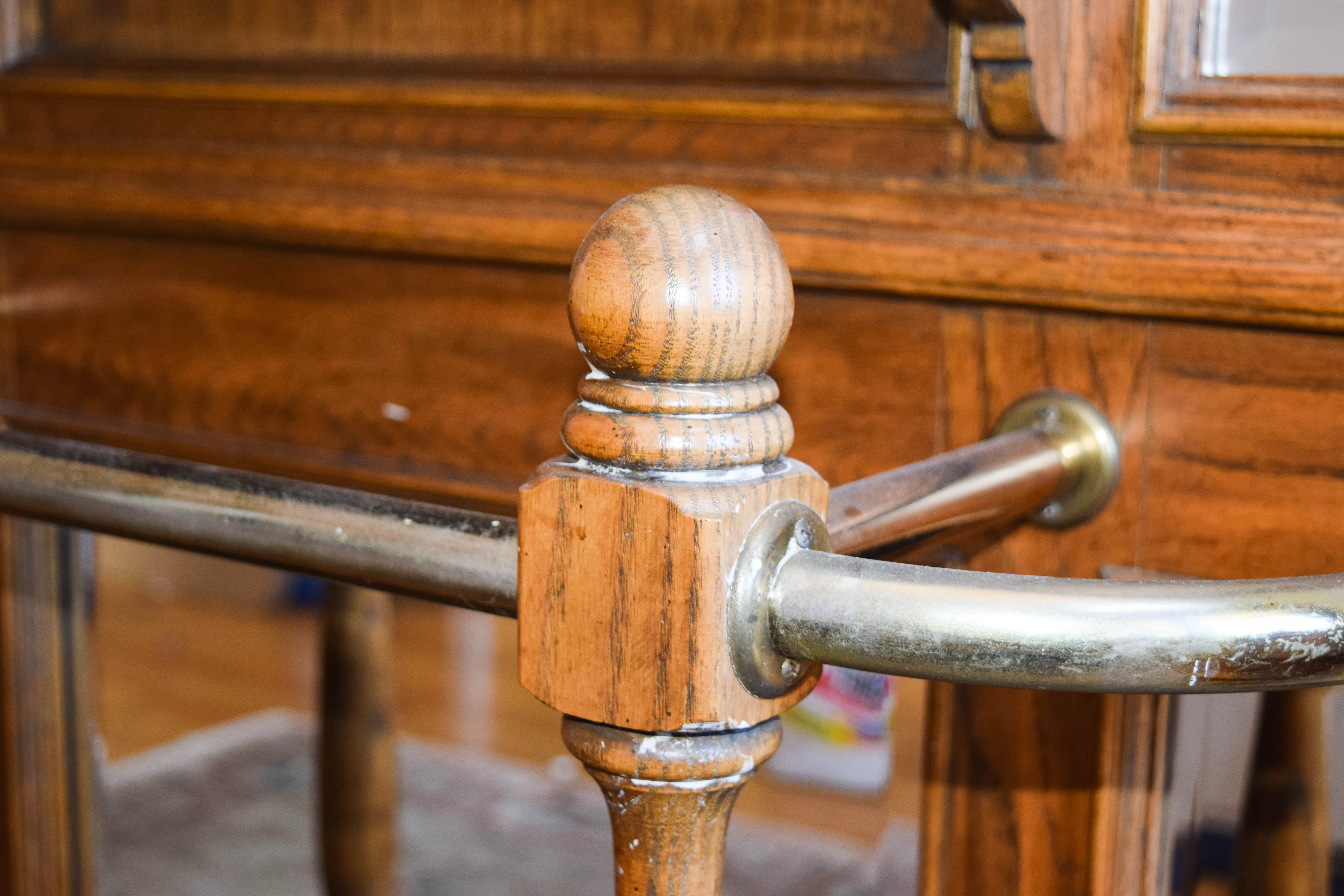 Antique Oak Hall Tree