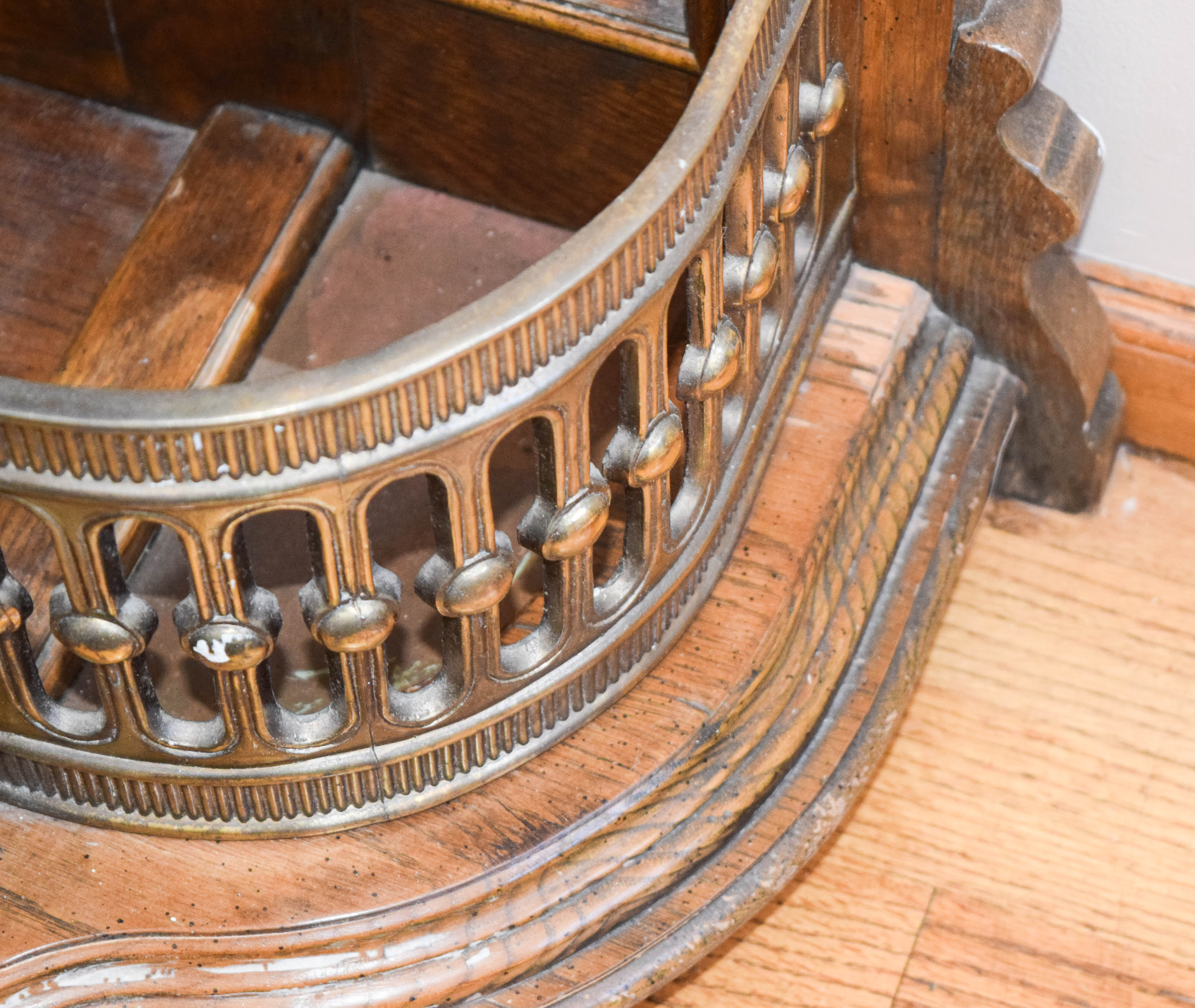 Antique Oak Hall Tree